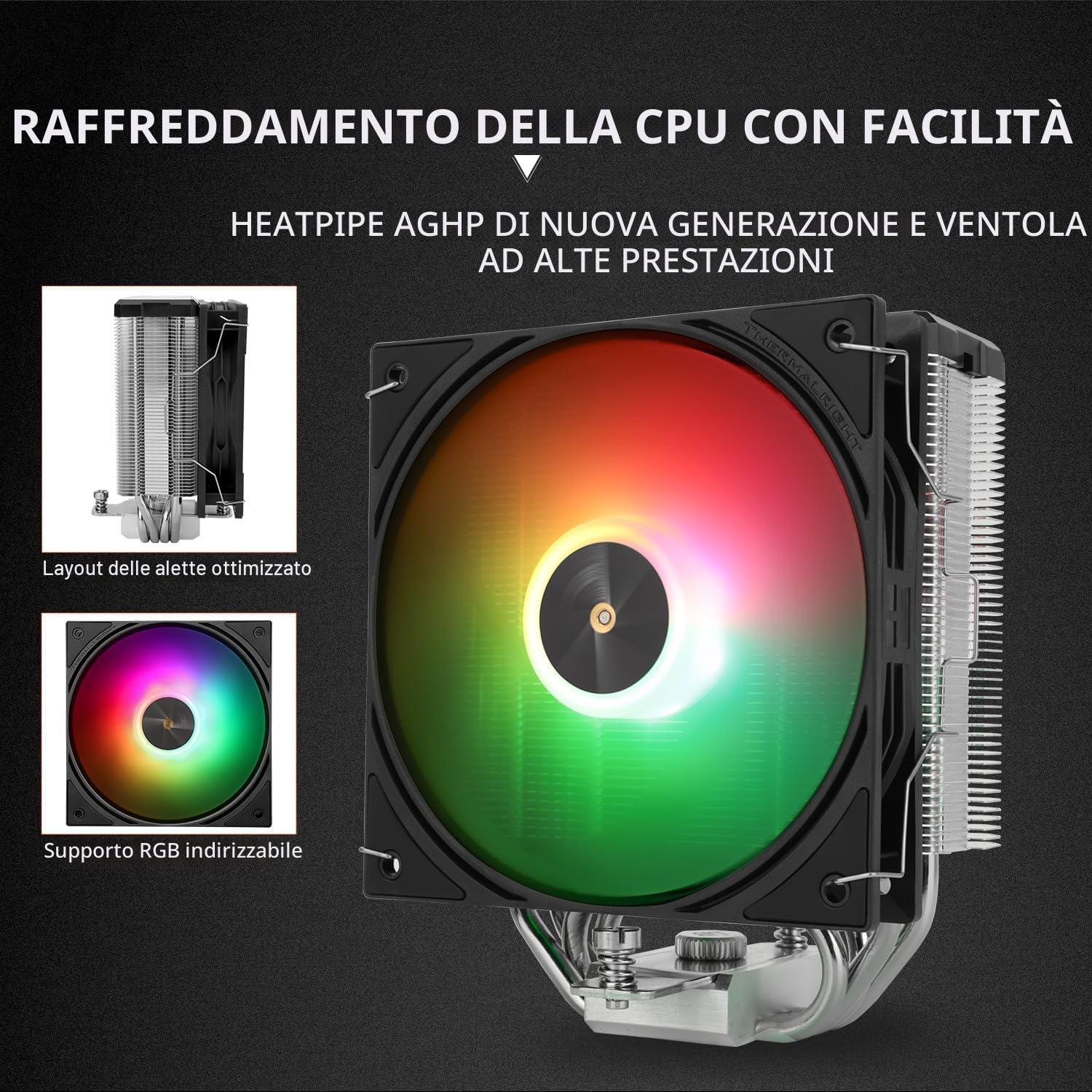 TR Assassin X 120R - Radiatore digitale ARGB per copertura superiore display digitale, TL-P12-S PWM, silenzioso, supporta AM4/AM5, Intel LGA1851/1700/115X/1200
