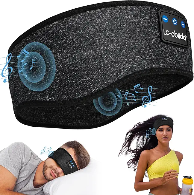 Schlafkopfhörer Bluetooth 5.4, Schlaf Kopfhörer zum Schlafen Stirnband Kopfhörer Bluetooth Headband, Bequemes Sportskopfhörer Musik stirnband für Seitenschläfer sport training, joggen, yoga, reisen