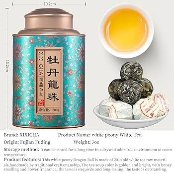 Amazon.com: XIXICHA 白茶珍珠福鼎白茶白牡丹茶珍珠茶白牡丹龙珠