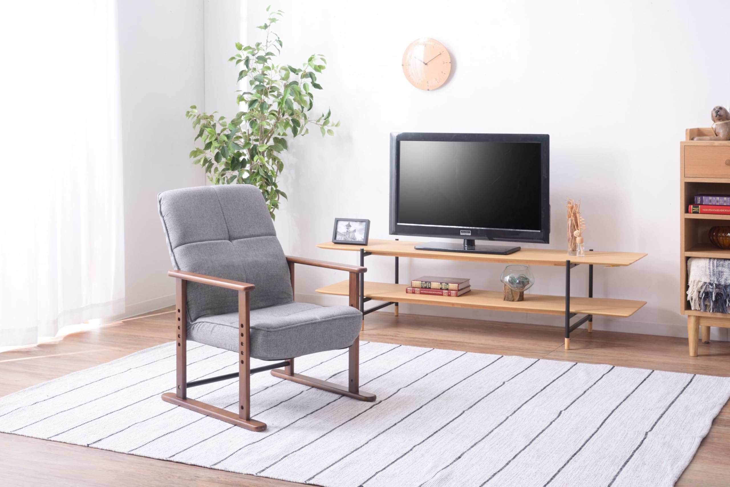 新品　高座椅子 S グレー LSS-34GY プレゼント Amazon | 東谷 高座椅子S LSS-34GY グレー W56×D56.5~74.5×H67.5~85