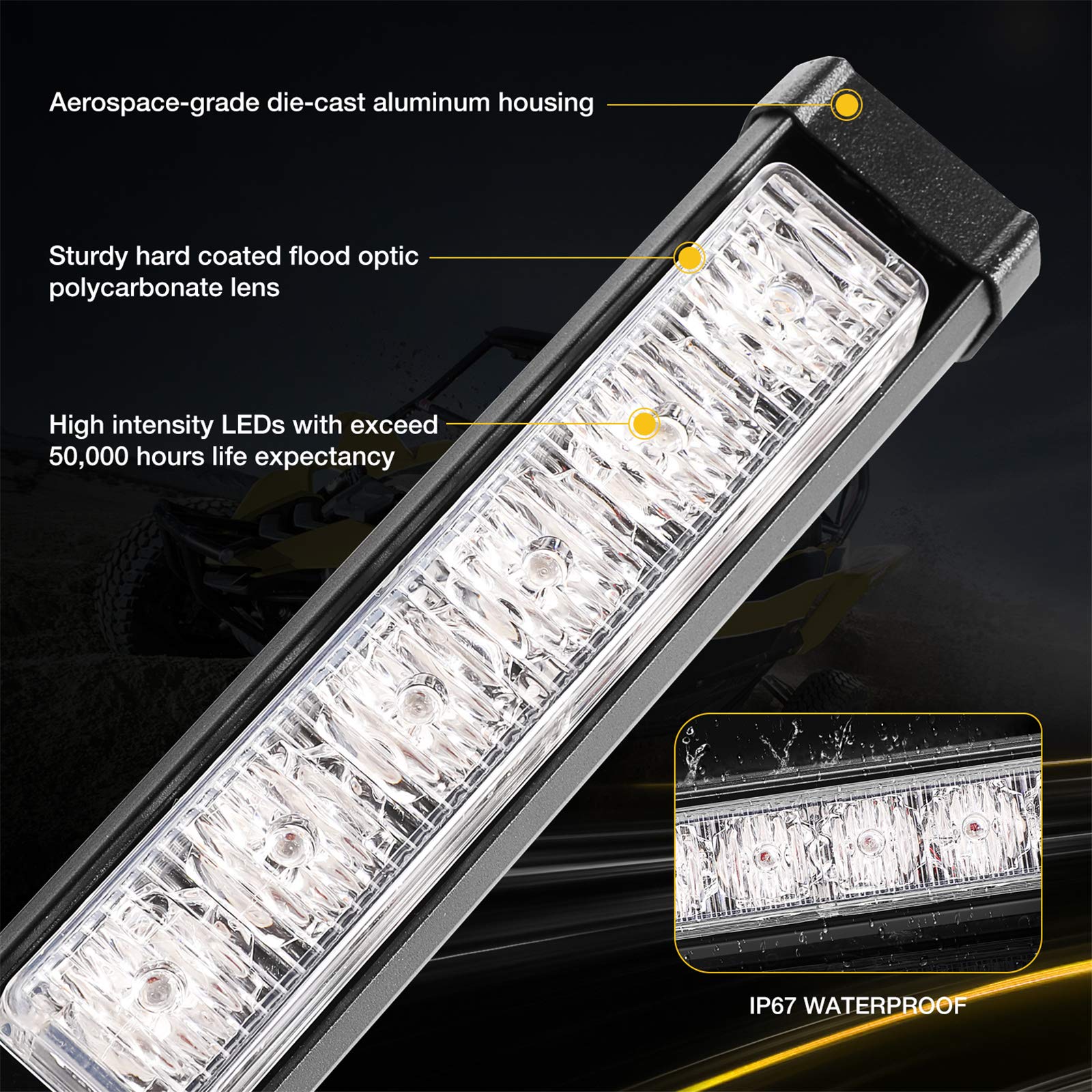 クリアキン ドライビングライト USポリス 風 LED ストロボ 爆光