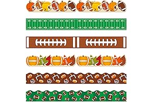 96Pcs Thanksgiving Football Maple Leaves Bulletin Board Borders