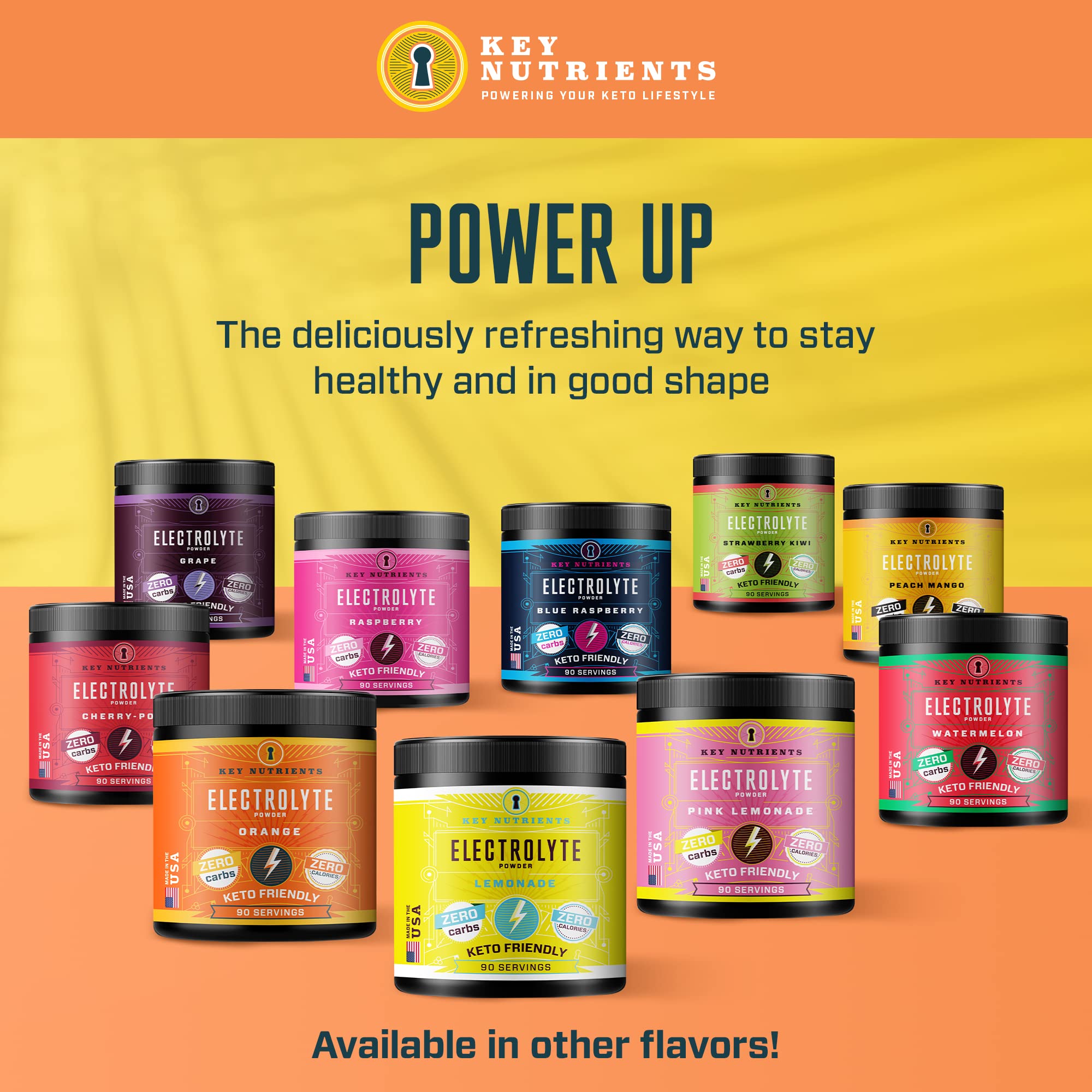 Key Powder Snapklik.com : KEY NUTRIENTS Electrolytes Powder No Sugar - Tropical ...