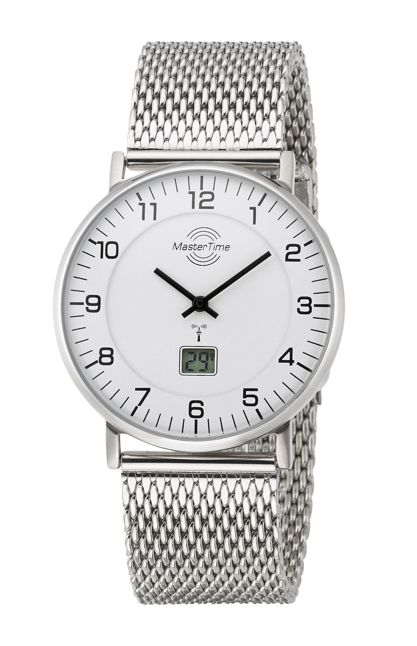 Master Time Funk Quarz Herren Uhr Analog-Digital mit Edelstahl Armband MTGS-10558-12M