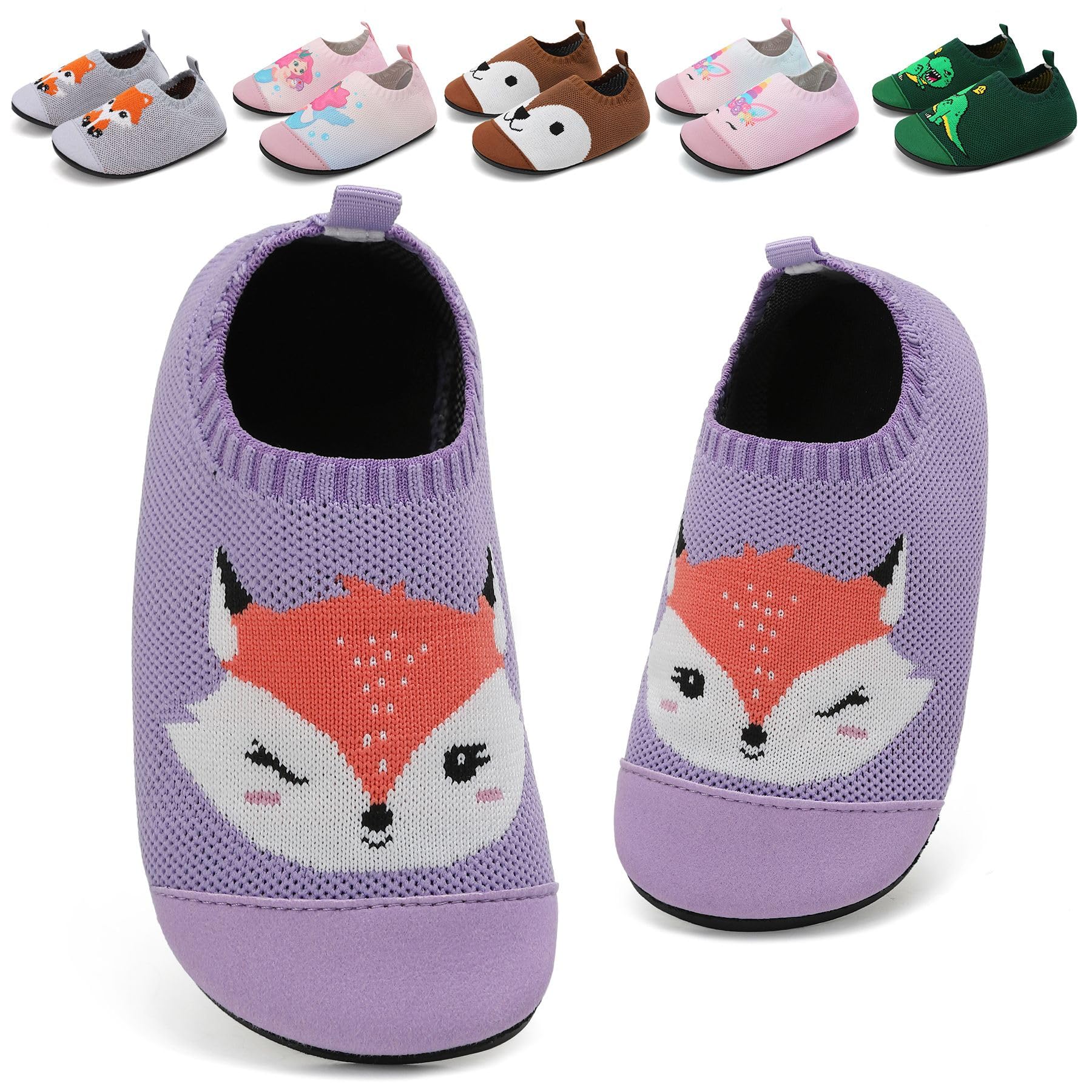 VOLHAL Hausschuhe ​Kinder Junge Mädchen Barfussschuhe Pantoffeln Lauflernschuhe ​Rutschfest ​Kindergarten für Atmung saktive​ Weich Kleinkinder Schuhe ​Unisex