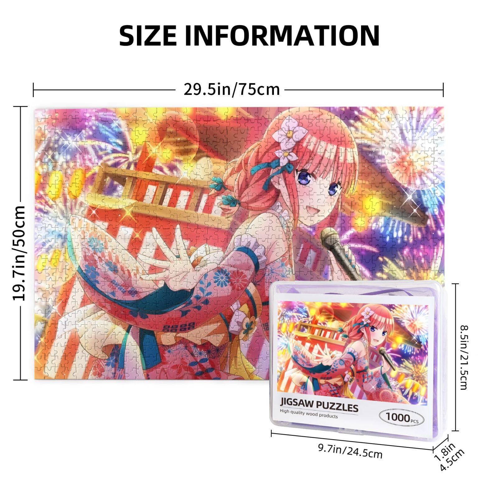 Amazon.co.jp: パズル 1000ピース 五等分の花嫁 中野二乃 木製