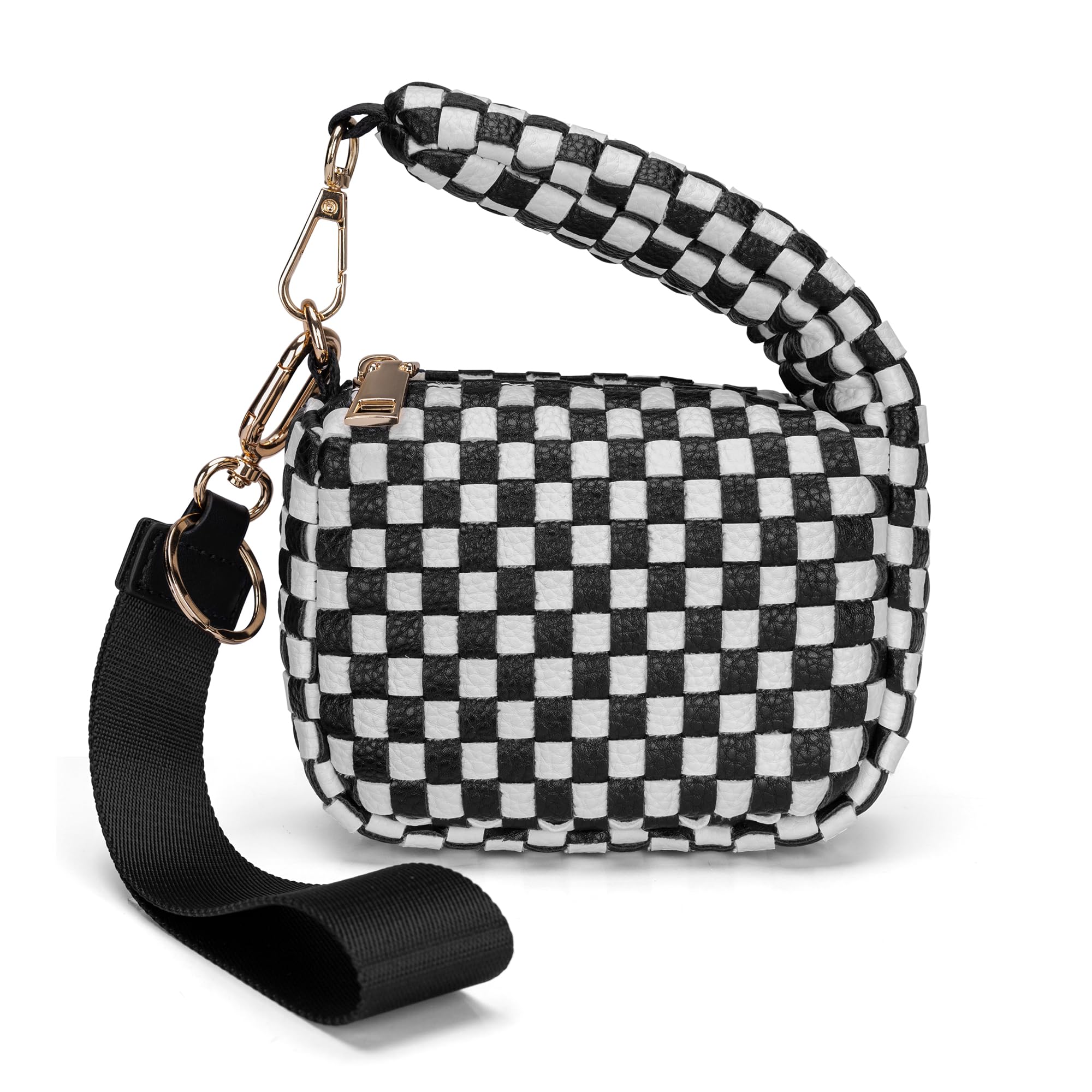 Mini Quilted Wristlet Bag for Women, Puffer Handbags,Evening Bags,Charm Lipstick Bag,Cute bag Charm for Gift