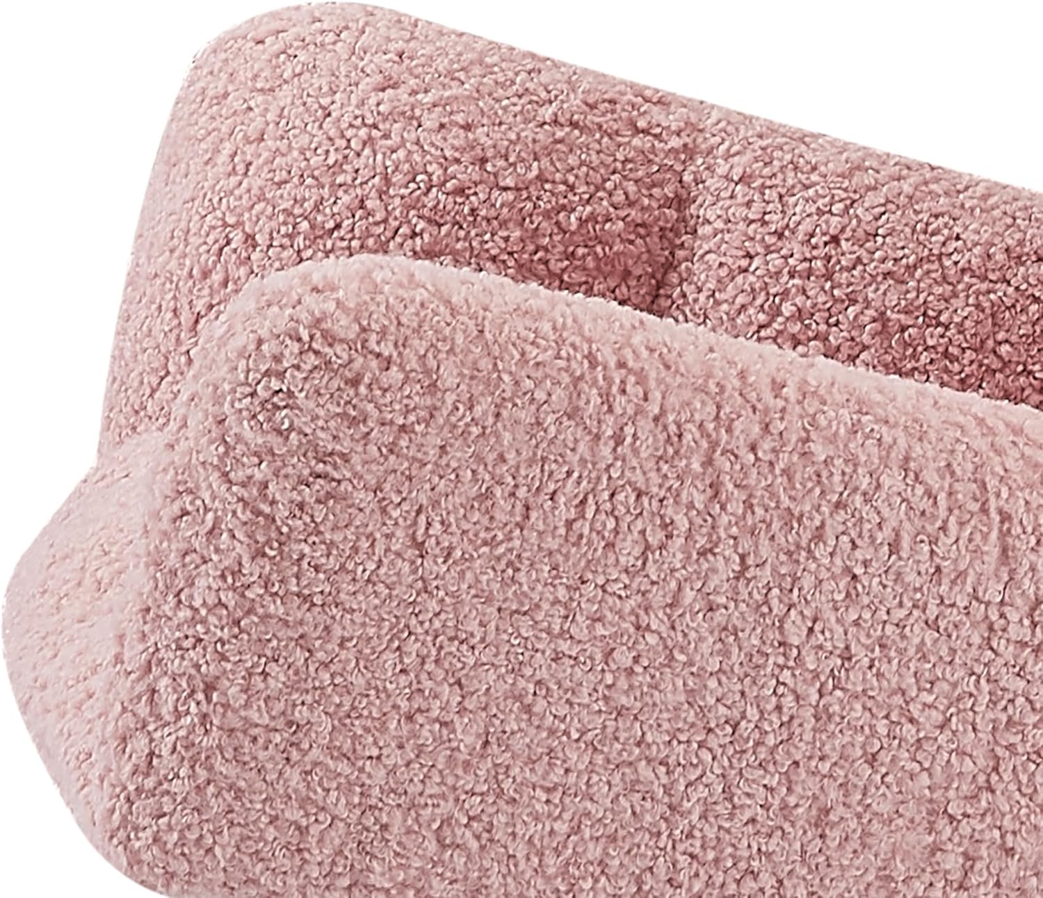 Modern Rocking Chair with High Backrest Armrests Ergonomic Design Lounge Recliner Chair for Living Room Bedroom Playroom Pink Without Soft Seat