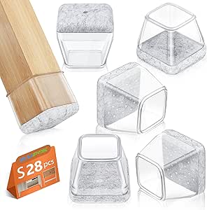 28 Stück Schutzkappen für Stuhlbeine, BAIPOK Silikon Stuhlbeinschoner