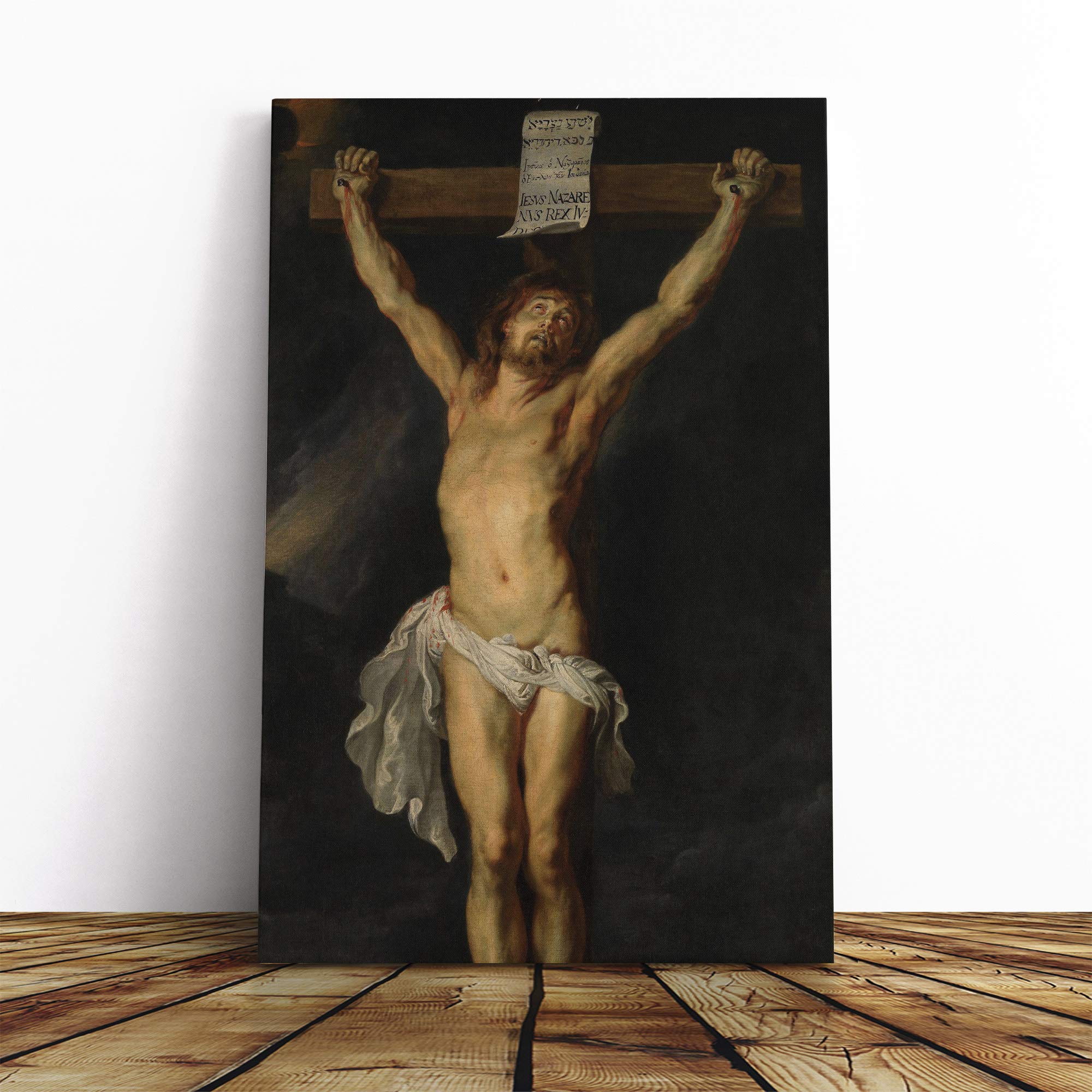 Peter Paul Rubens Christ on The Cross Canvas Print | Gallery Wrapped 30mm Frame Wall Art | 30x20 inches | Ready to Hang | Modern Religious Picture | Living Room Bedroom Lounge Office