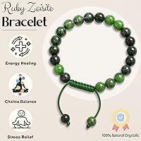 Vista 589 de Amazing Gemstone Crystal Bracelet for Women Men's Gifts - Protection Healing Crystal Bracelet - 8mm Gemstone Beaded Adjustable Bracelet Pulseras