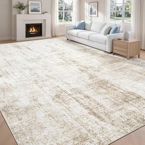 MXSANYOO 8x10 Abstract Neutral Washable Rug