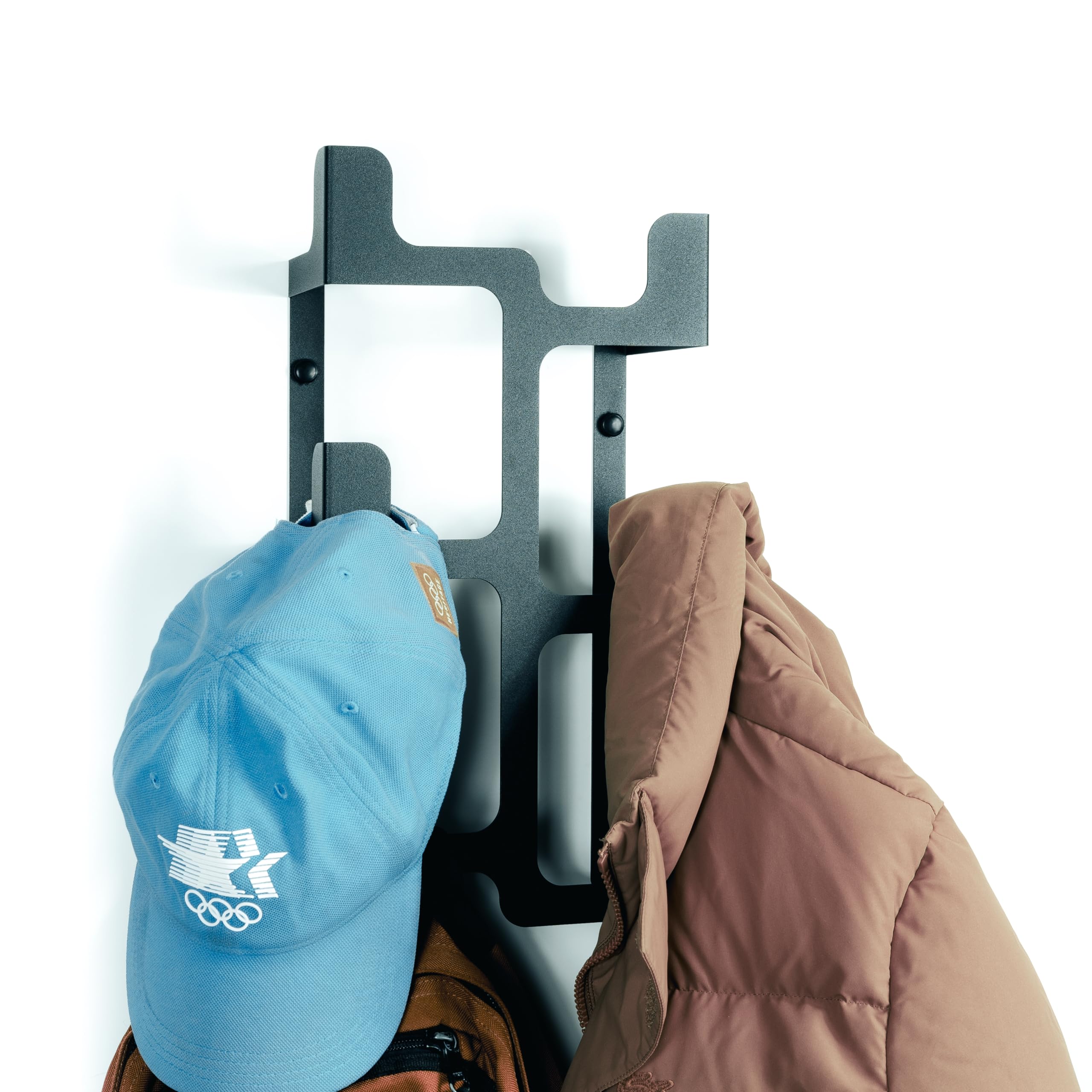 Appendiabiti Da Parete Moderno - 5 Ganci, Bianco, In Lega Alluminio, Due Metodi Installazione - Foto 9