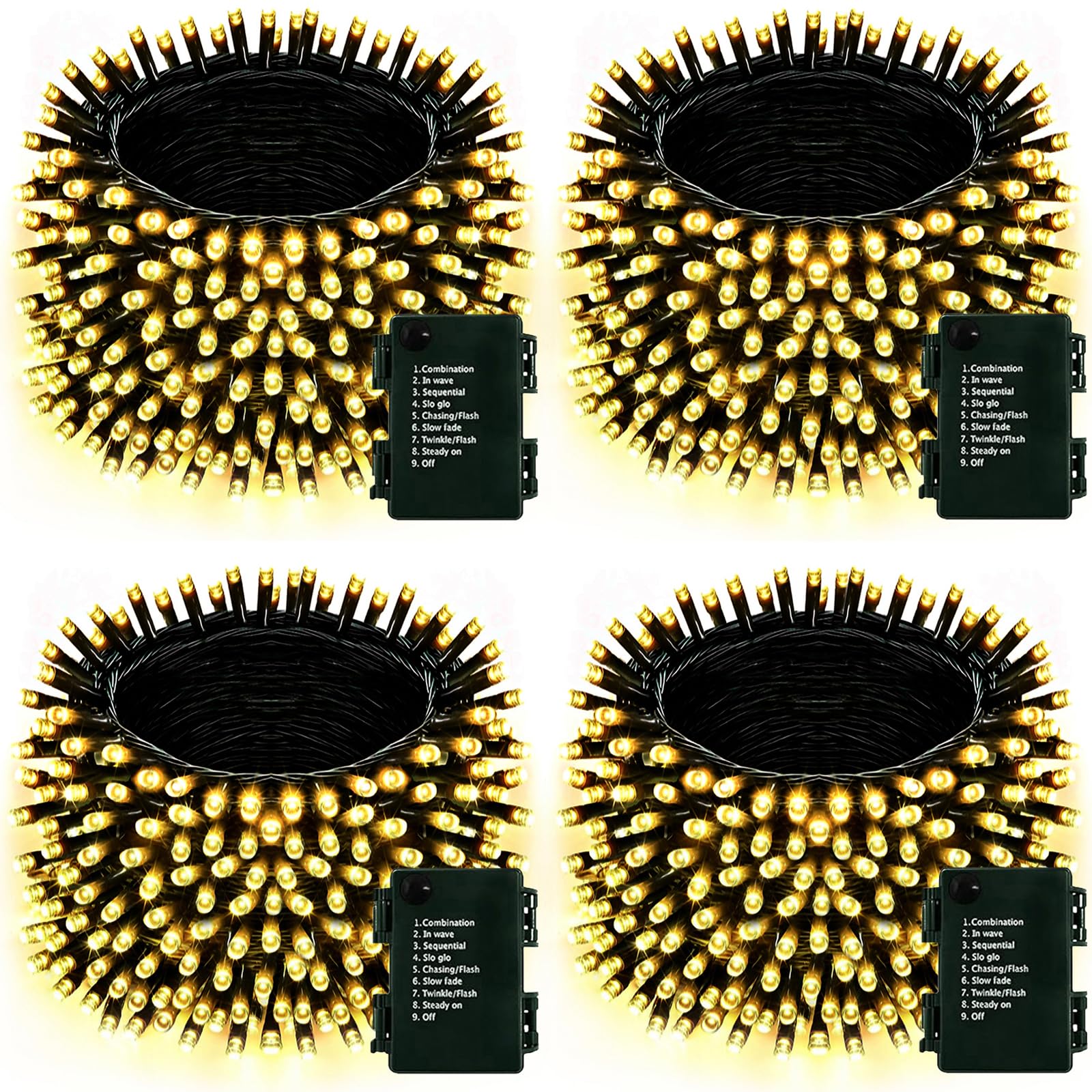 Upgraded 4Pack 160FT 400 LED String Lights