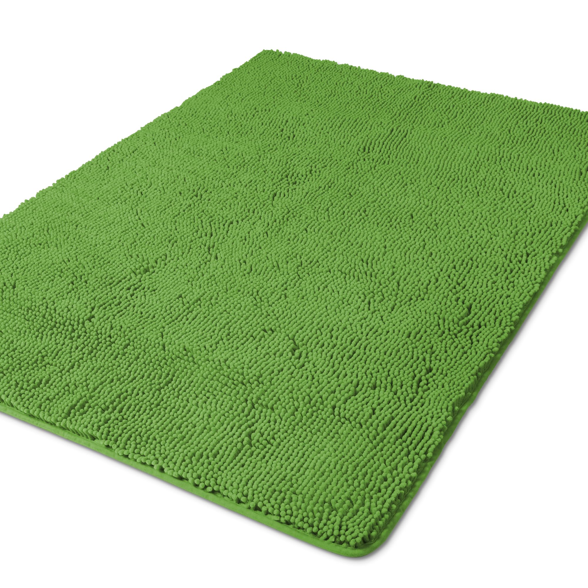 Yeaban Bathroom Runner, 101.6 x 152.4 cm, thick Chenille, long bath mat, absorbent and washable, extra large bath carpet, non-slip, soft runner for bathroom, shower, sink, Forest Green — image 1