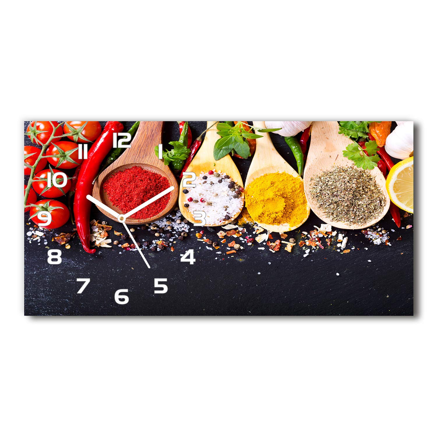 Horloge en verre 60x30cm décorative et silencieuse pour sublimer le buffet de votre salon