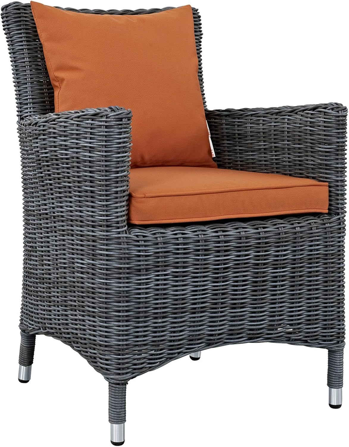 Amazon.com: Modern Contemporary Urban Design Outdoor Patio Balcony Dining Chair, Orange, Rattan ...