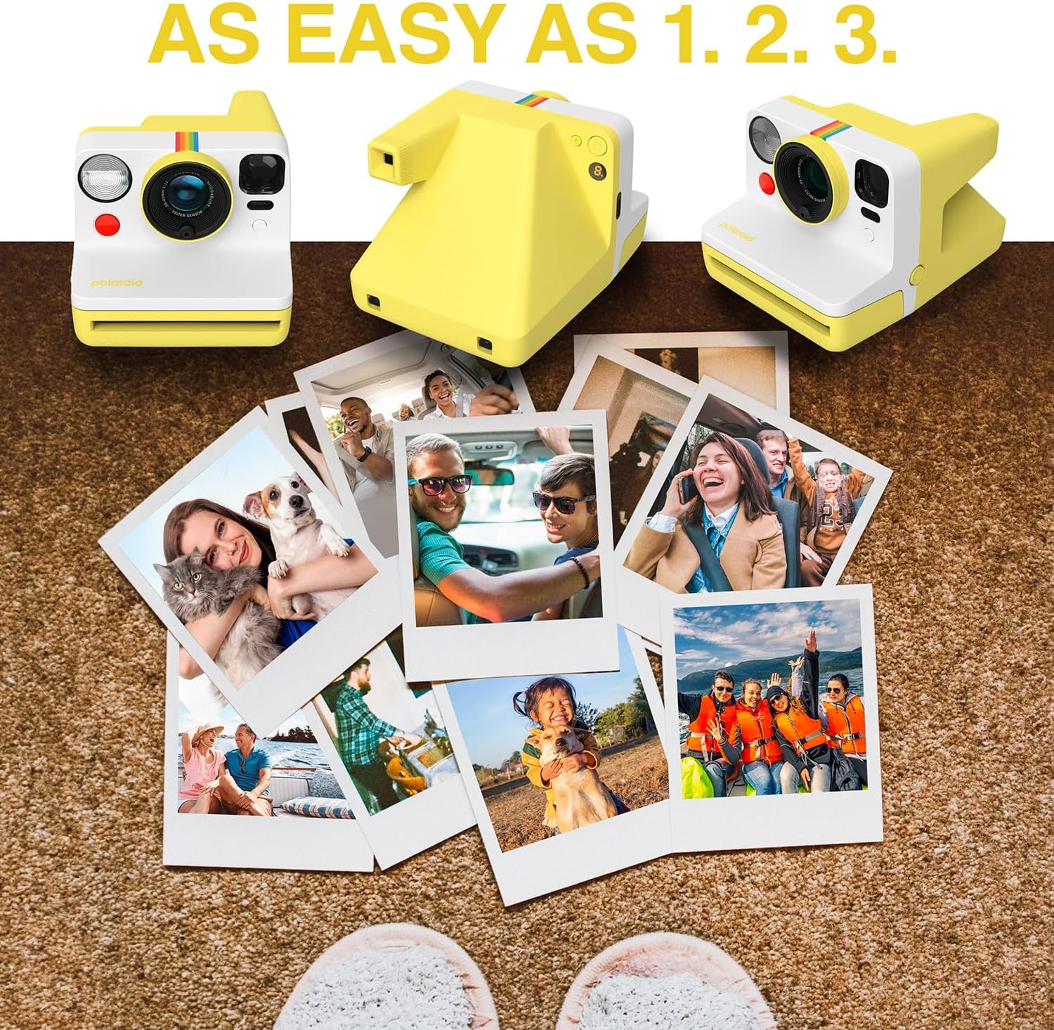 Polaroid Now Instant Camera Bundle - Film, Case, Album & Quality Photo Cloth (Yellow) image 5