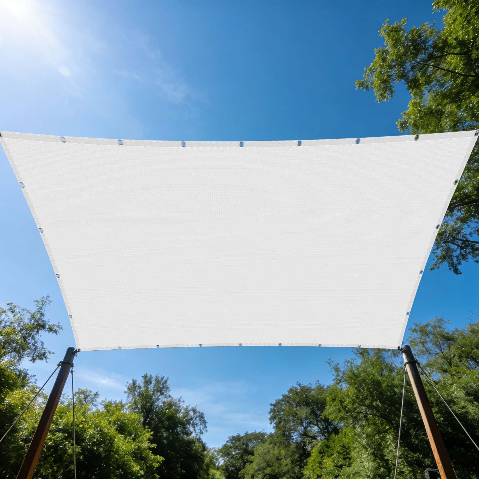 Toile rectangulaire contre le vent et la pluie pour terrasse moderne