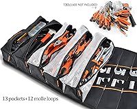 Vista 2 de Rollo de herramientas para hombre, bolsa enrollable de herramientas, bolsa de herramientas enrollable, organizador de rollos de herramientas, bolsas