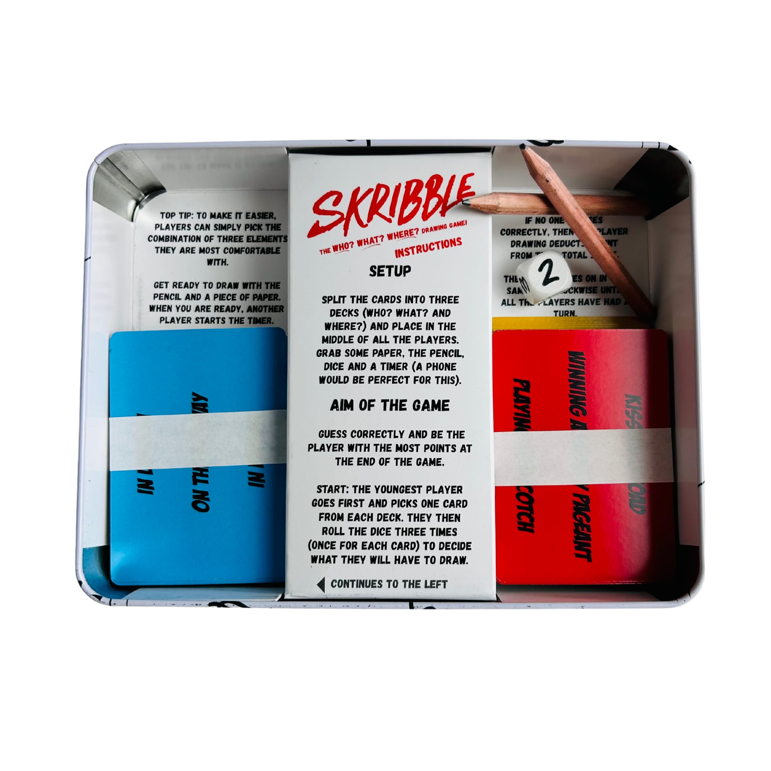 University Games Skribble The Crazy Drawing Game Large Deluxe Game in a Tin, 25cm x 15cm x 0.1cm - Image 4