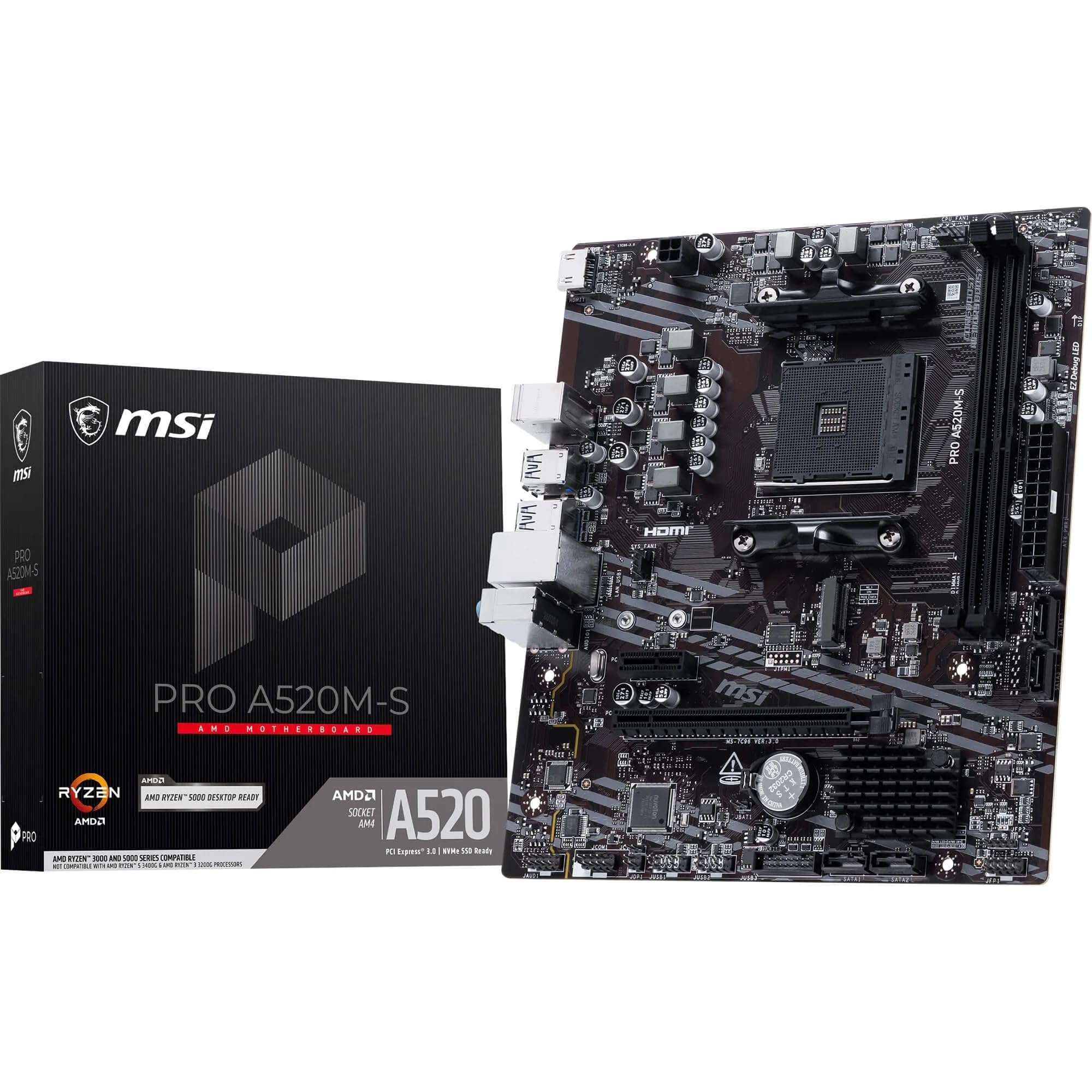 MSI AM4 PRO A520M-S M-ATX