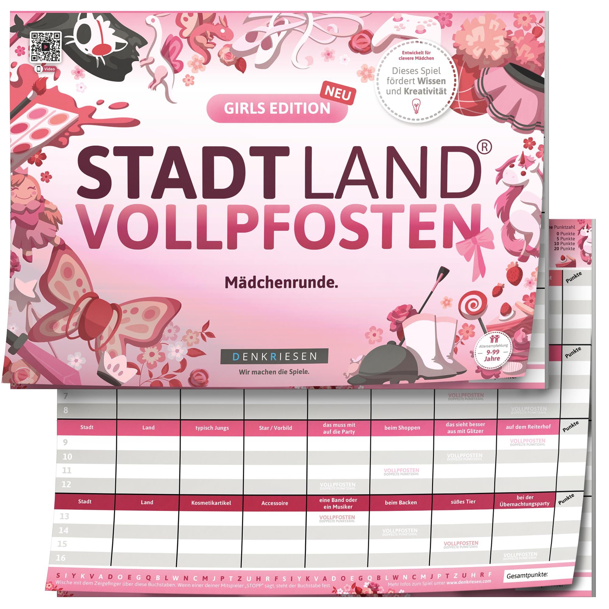 DENKRIESEN Stadt Land Vollpfosten Girls Edition