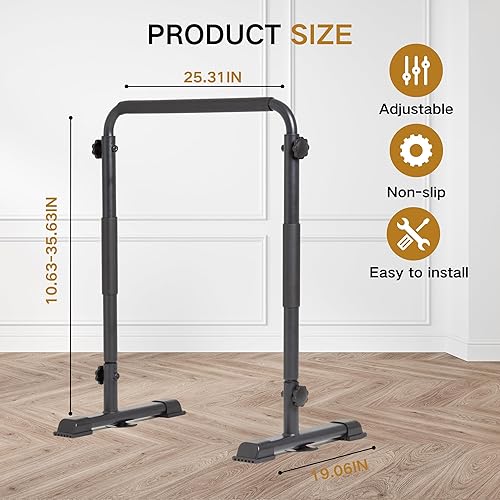 Miniatura 4 de BARWING Dip Bars Dip Station with Adjustable Ultra-Stable Settings And Non-Slip Feet Dip Stand for Home Stabilizer Parallette Push Up Stand 2025 New