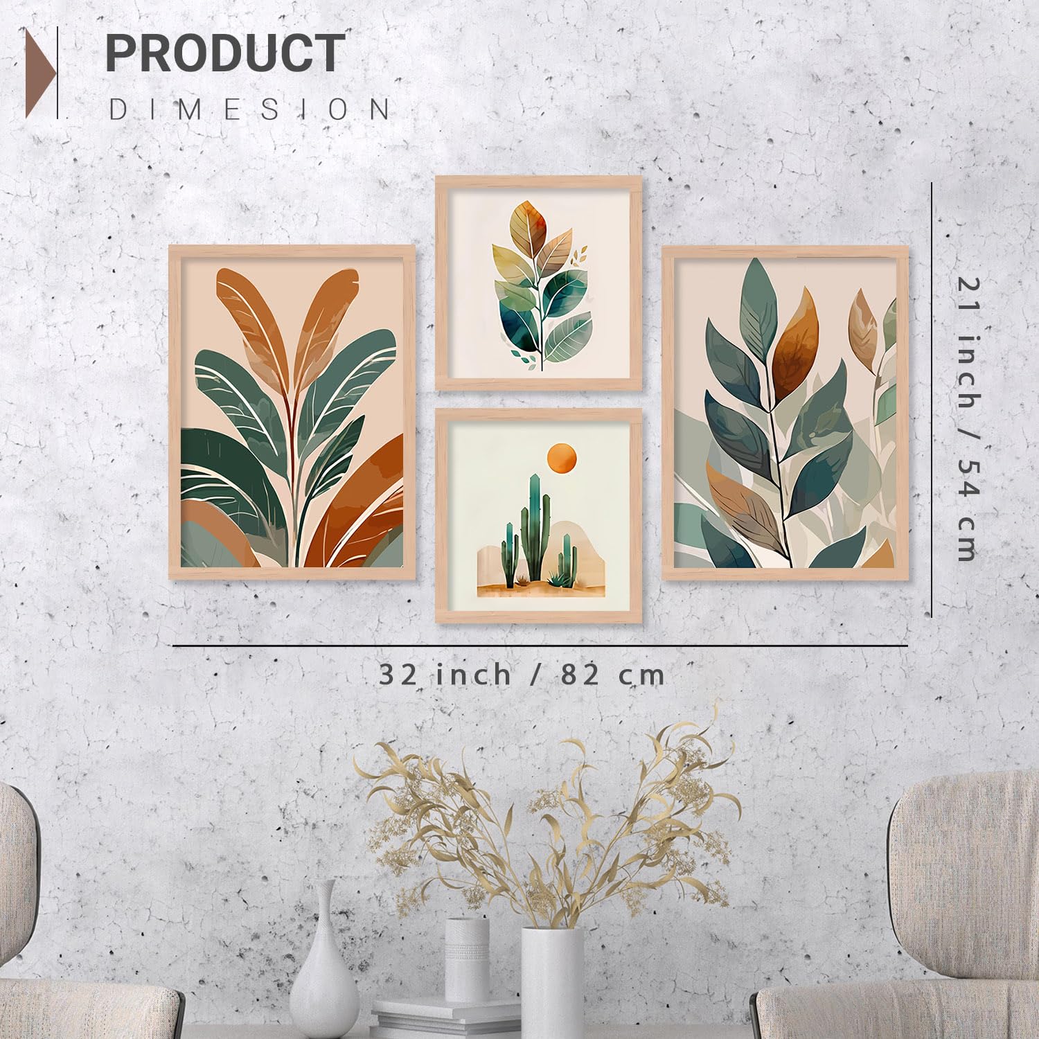 Kotart Wood Wall Paintings - Nature Leaf Art -6