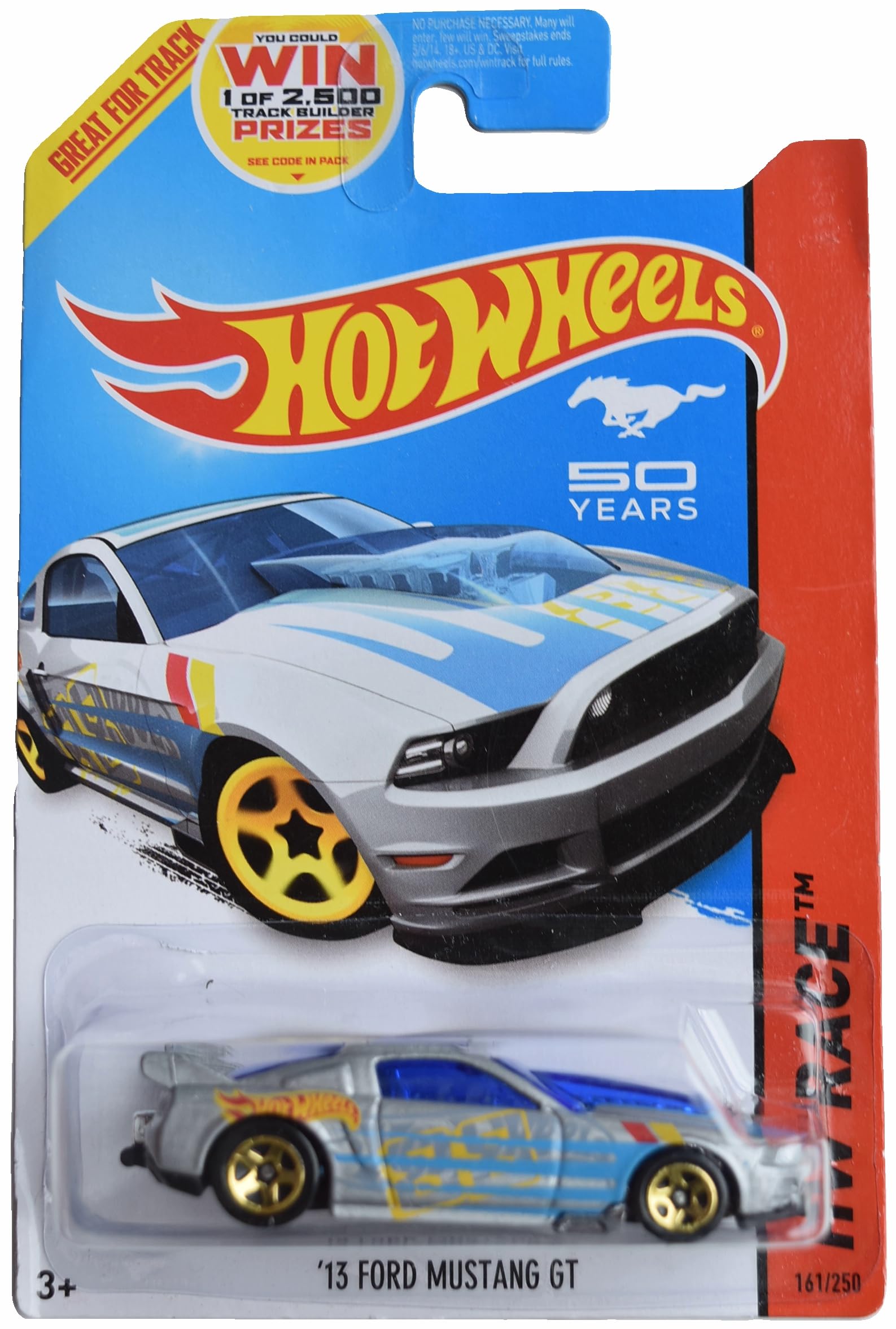 Amazon.com: Hot Wheels '13 Ford Mustang GT, HW Race 161/250