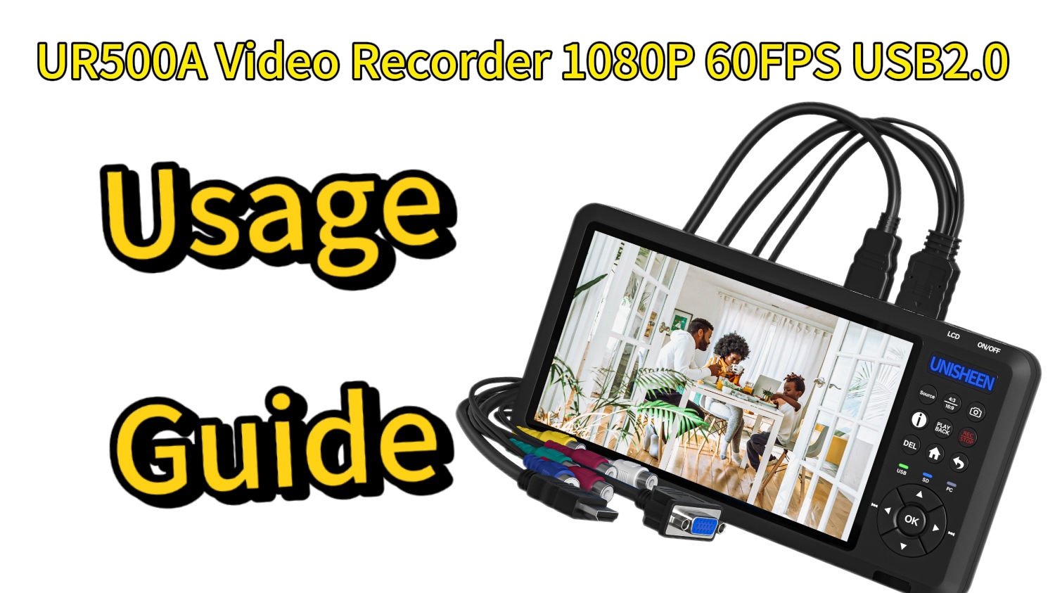Amazon.com: UNISHEEN Video Recorder 1080P 60FPS USB2.0 with 7