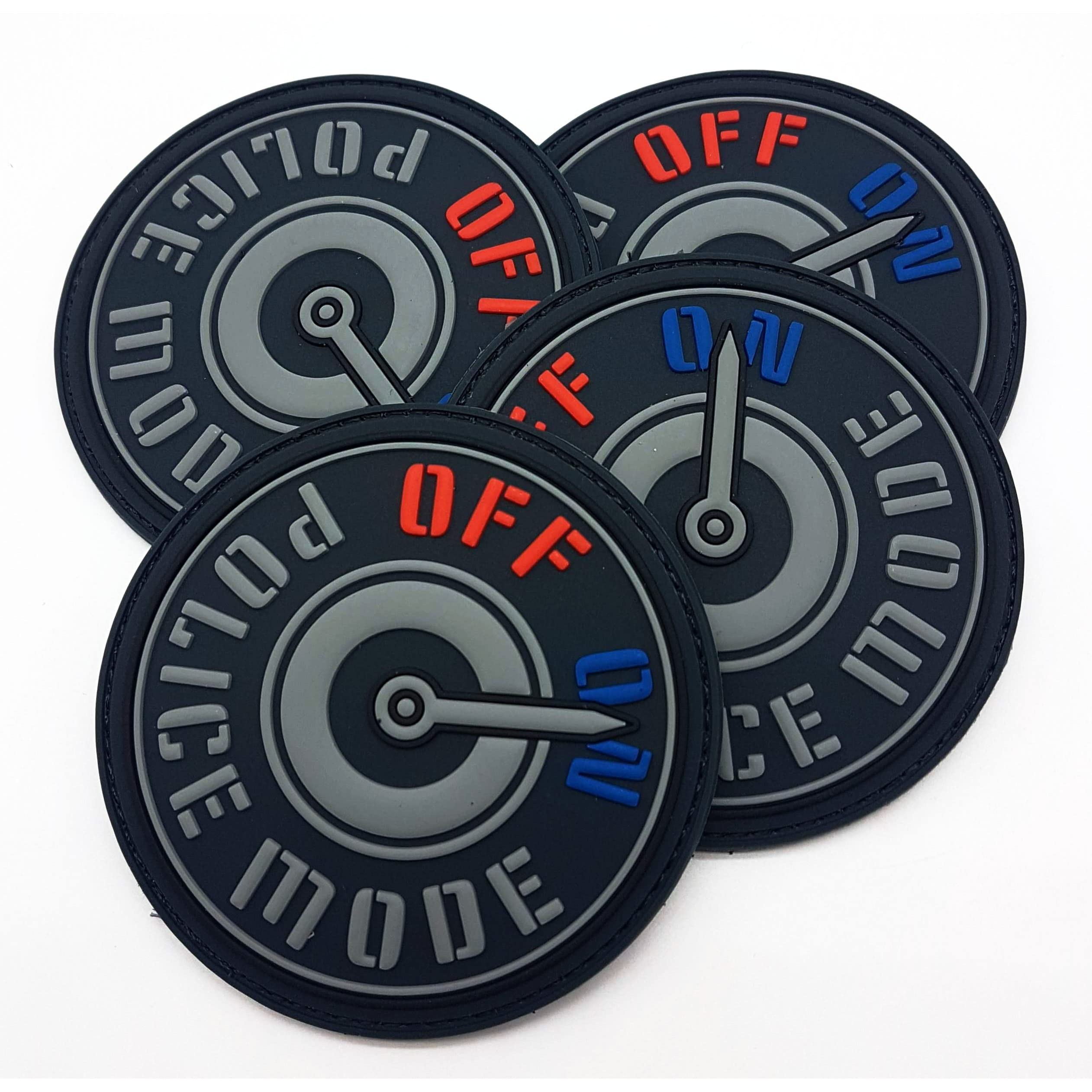 Toppa In PVC Police Mode - Morbid "Mode", Diametro 8cm, Con Velcro, Per Divise E Giacche