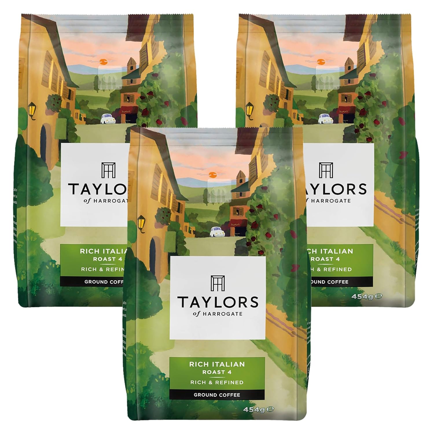 Taylors of Harrogate Rich Italian Ground Coffee 454 g (Pack of 4)