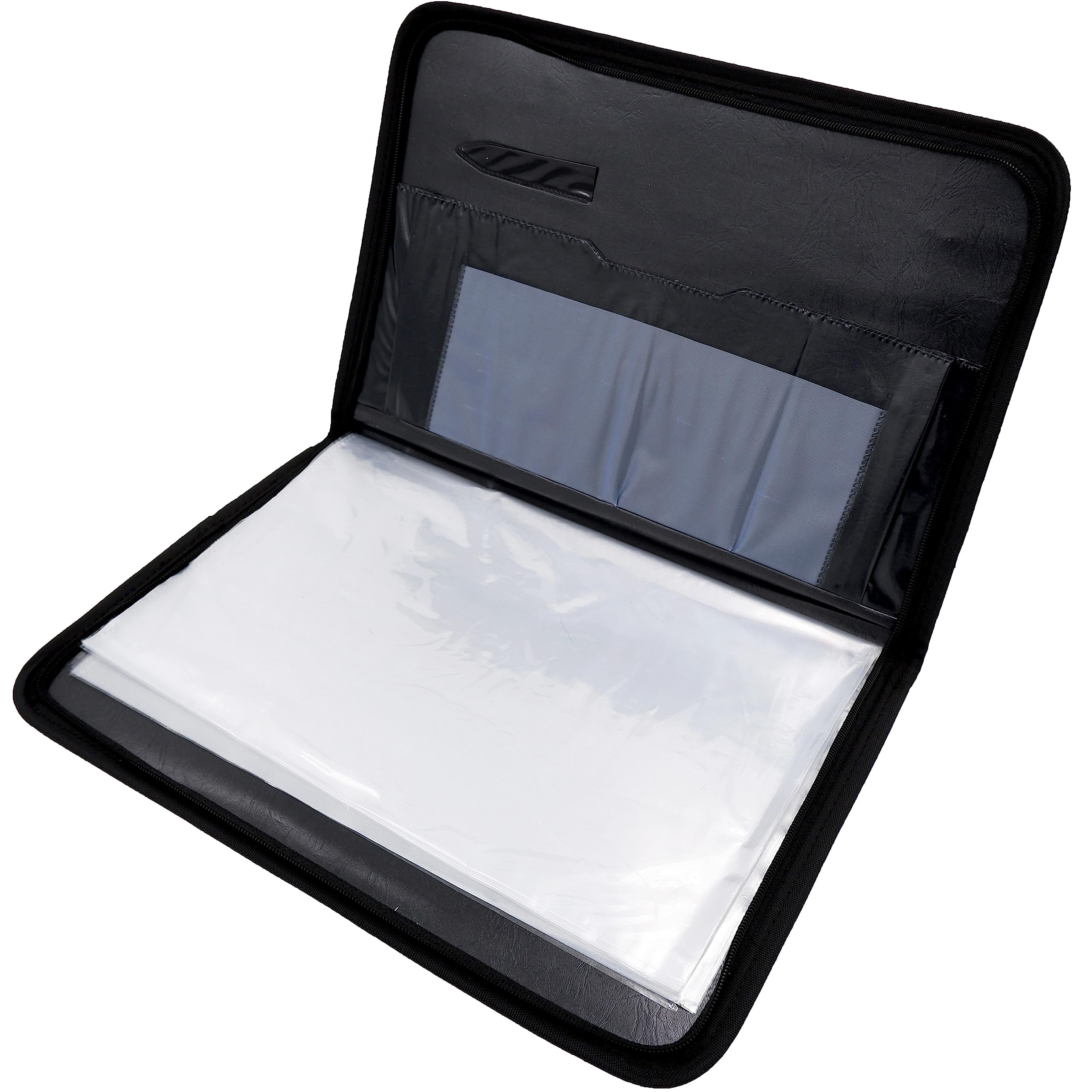 Asraw Premium Faux Leather B4 Size Zipper Lock Portfolio File