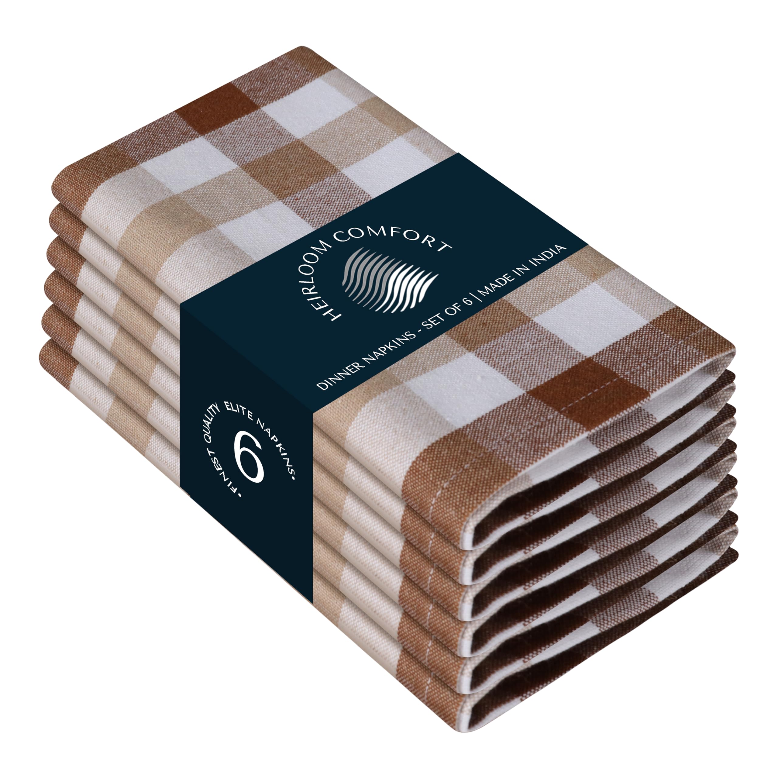 Serviettes en tissu lavables pour remplacer le papier jetable lot de 6 coton vichy durable
