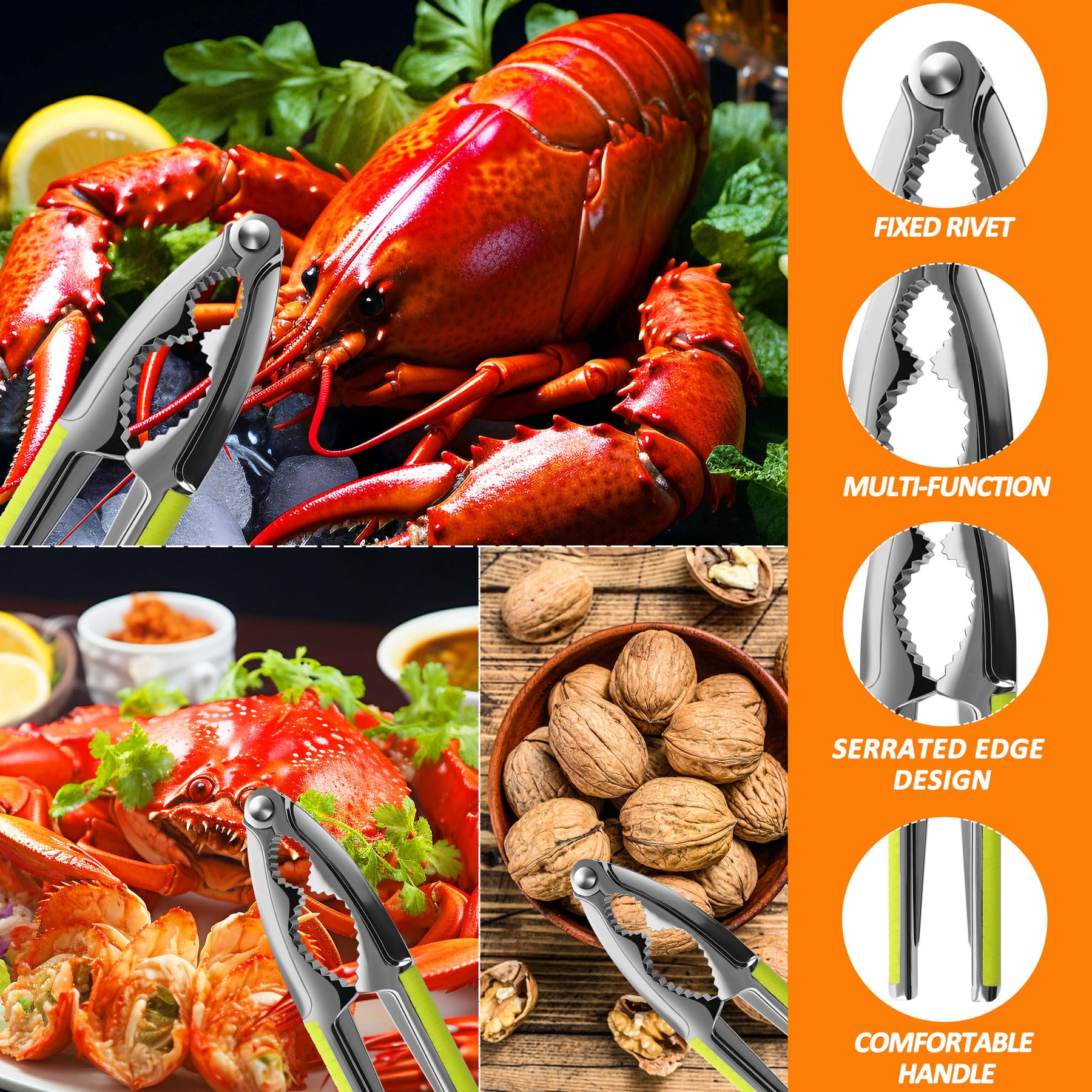 Seafood Tool Set 25-Piece Seafood Tools Set - Crab Crackers, Lobster ...