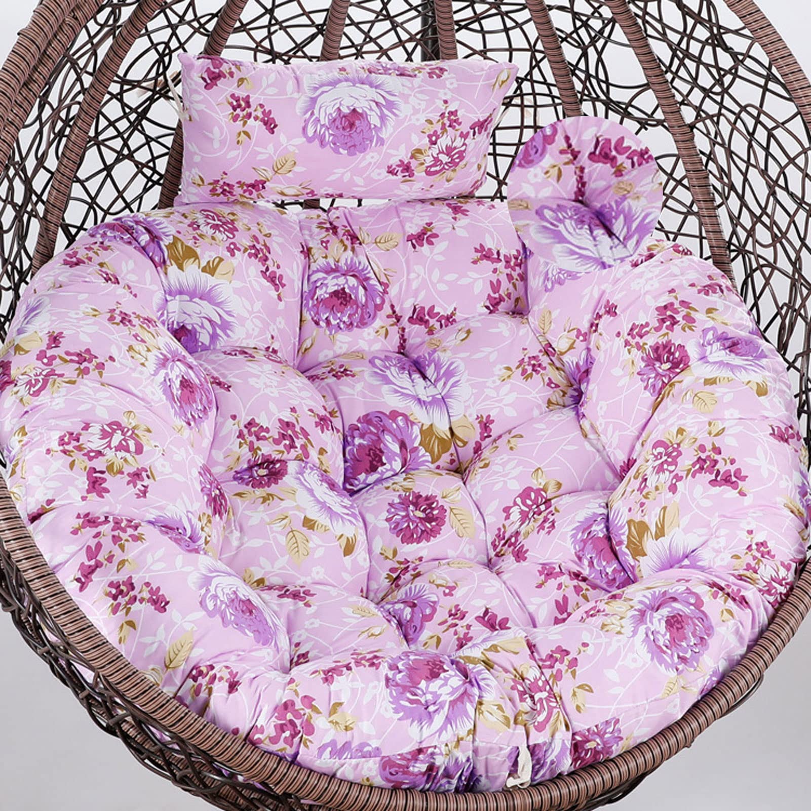 Coussin de siège de rechange pour balancelle en rotin 120 cm gris