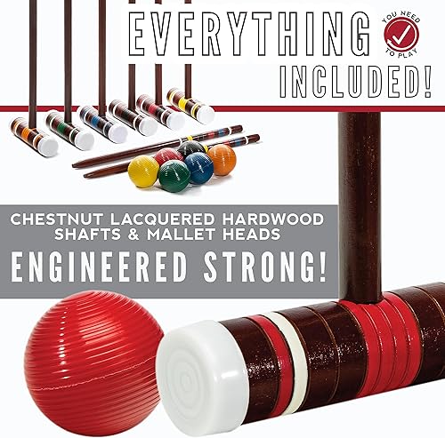 Miniatura 5 de Franklin Sports Juego de croquet para seis jugadores