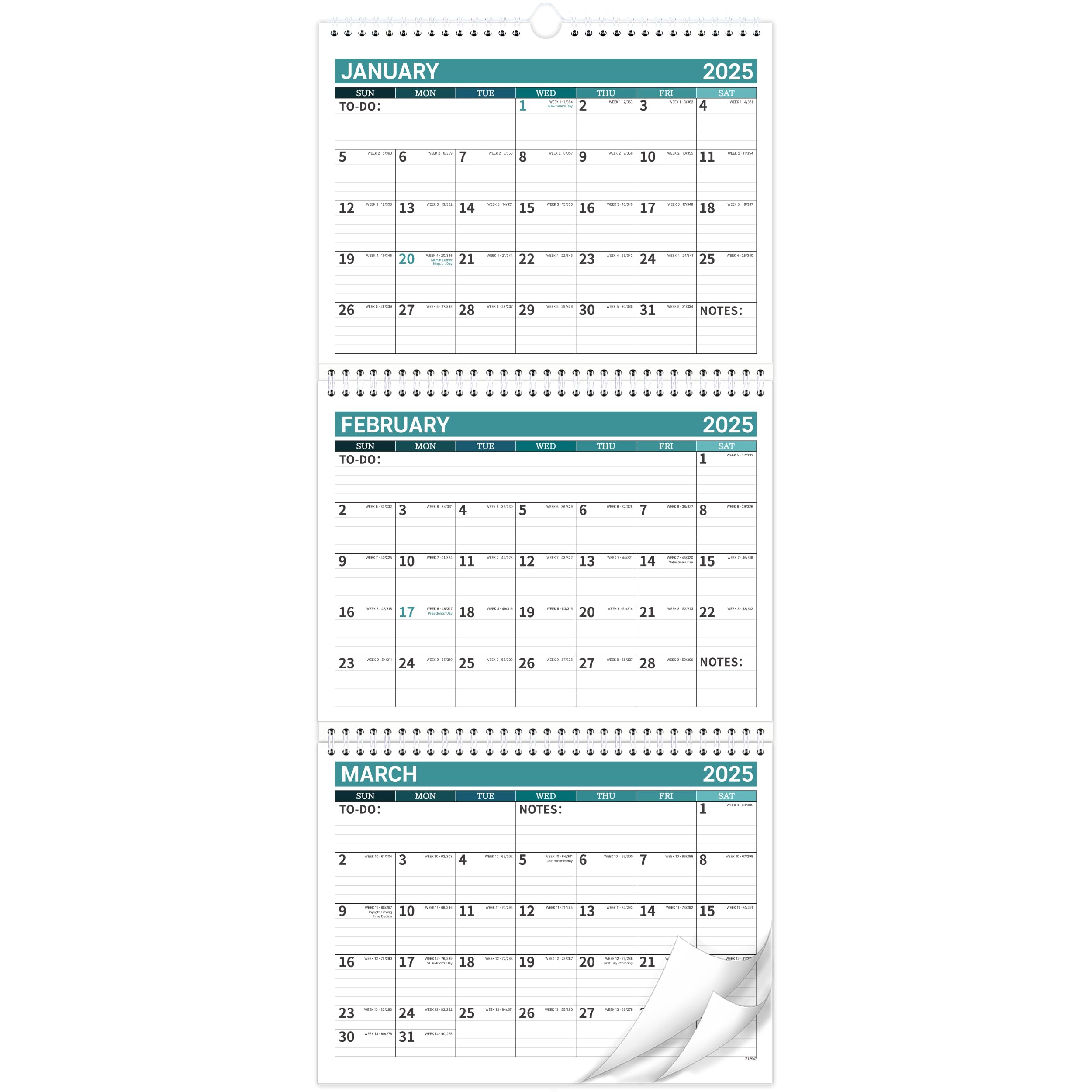 3 Month Calendar 20252026 20252026 Wall Calendar from