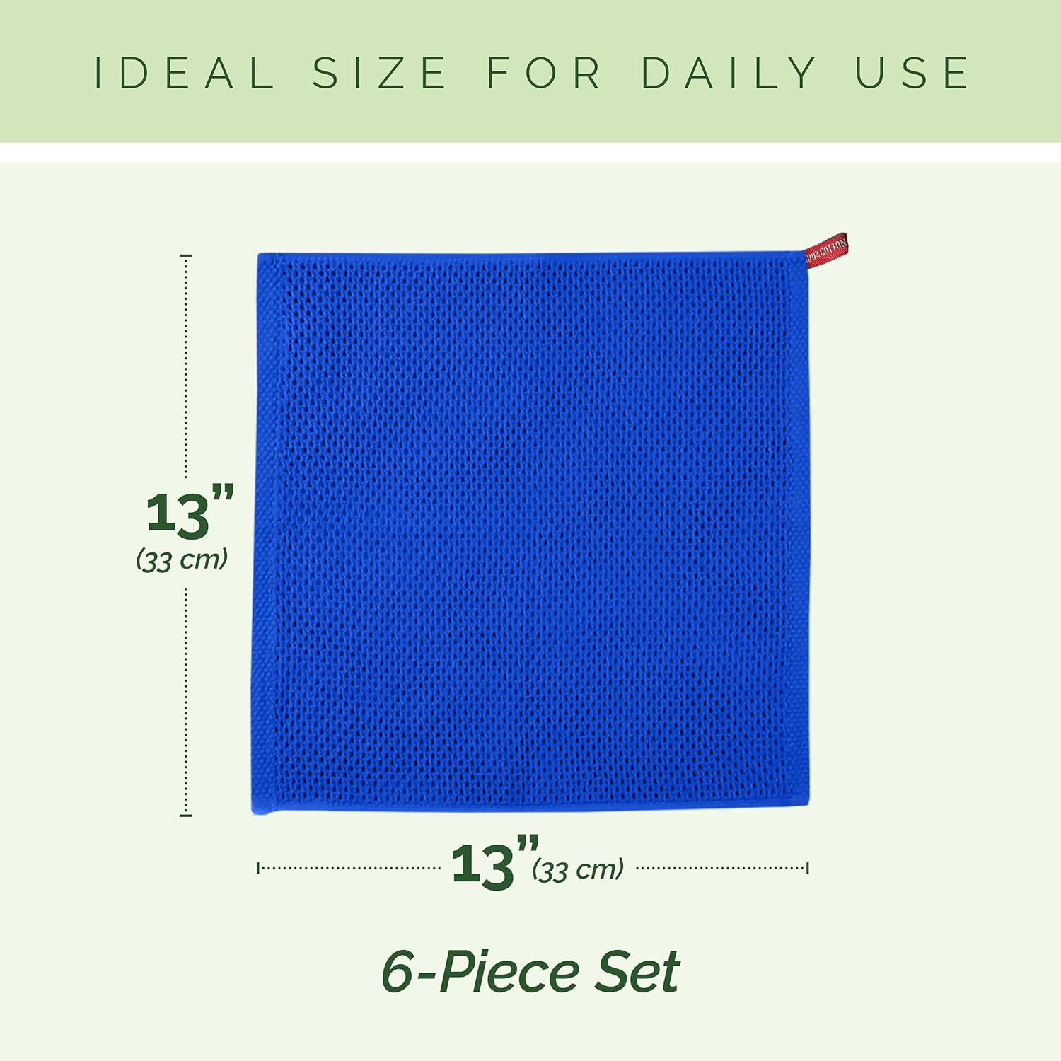 Elegant Comfort 100% Turkish Cotton 24-Pack Waffle Premium Kitchen Towels - Quick Drying and Super Absorbent Kitchen Dishcloth Towels, Ultra Soft Multi-Purpose Cleaning Towels, 13 x 13, Royal Blue