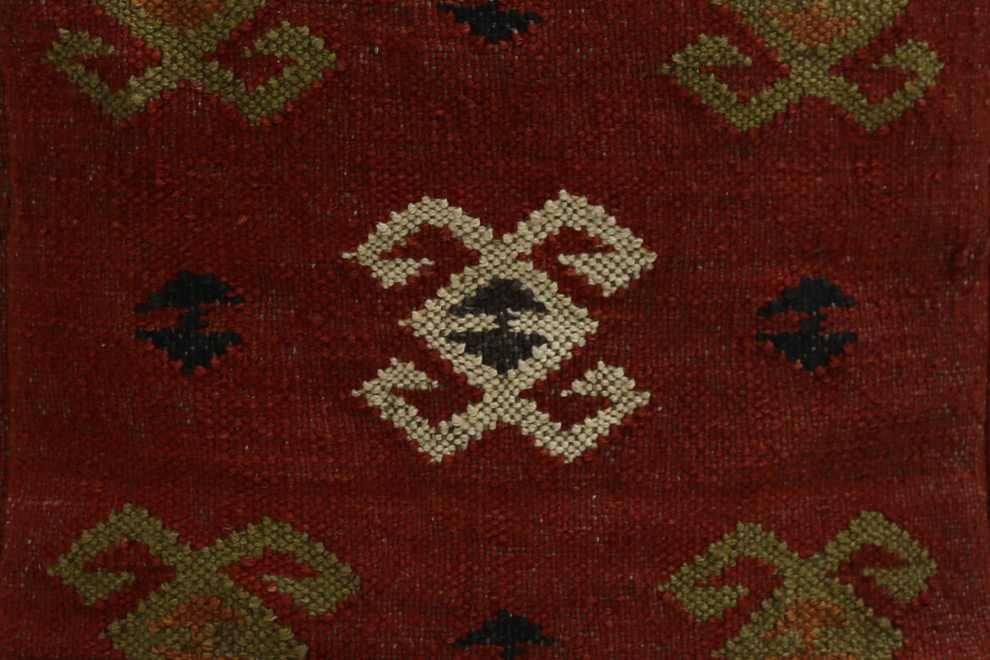 Trade Star Pouf Indiano Fatto A Mano – CopriPouf Patchwork Etnico Ricamato, Vintage, 18x18x14 Pollici (Motivo 6)