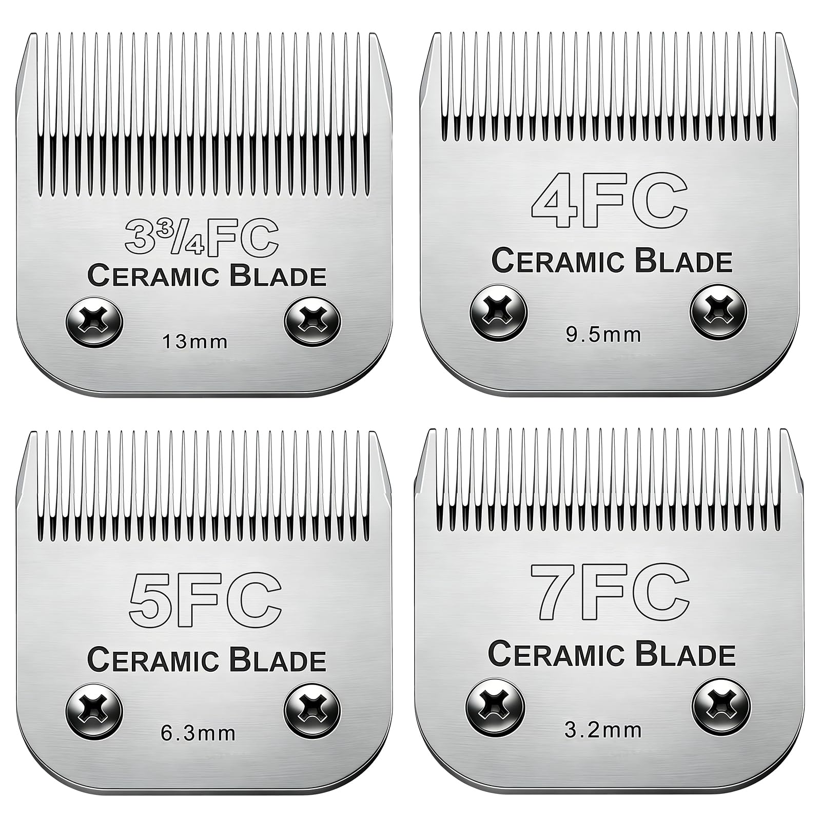 Lames de rechange pour toilettage de chiens en acier durable 3457FC