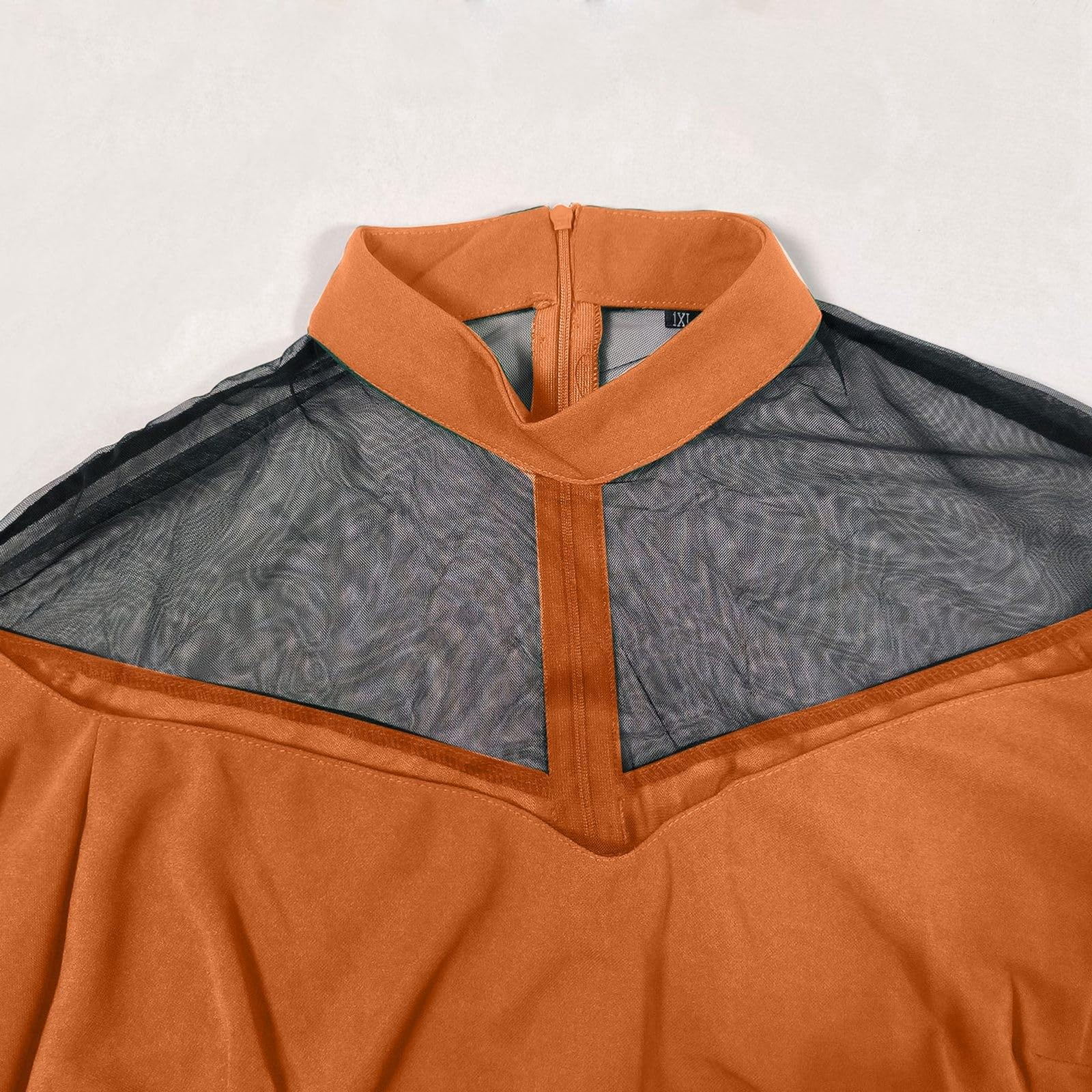 Abito da Donna Rockabilly Lungo Punk Altalena Tinta Unita Abiti Manica Donna Gotico da Festa