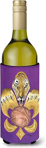 Vista 60 de Caroline's Treasures 8137LITERK Mardi Gras Fleur de lis Nation Botella de vino Hugger Botella Enfriador de Frigorífico Funda Abrazador Lavable a