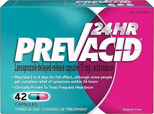 Prevacid Cápsulas reductoras de ácido de 24 horas, 42 unidades, paquete de 2