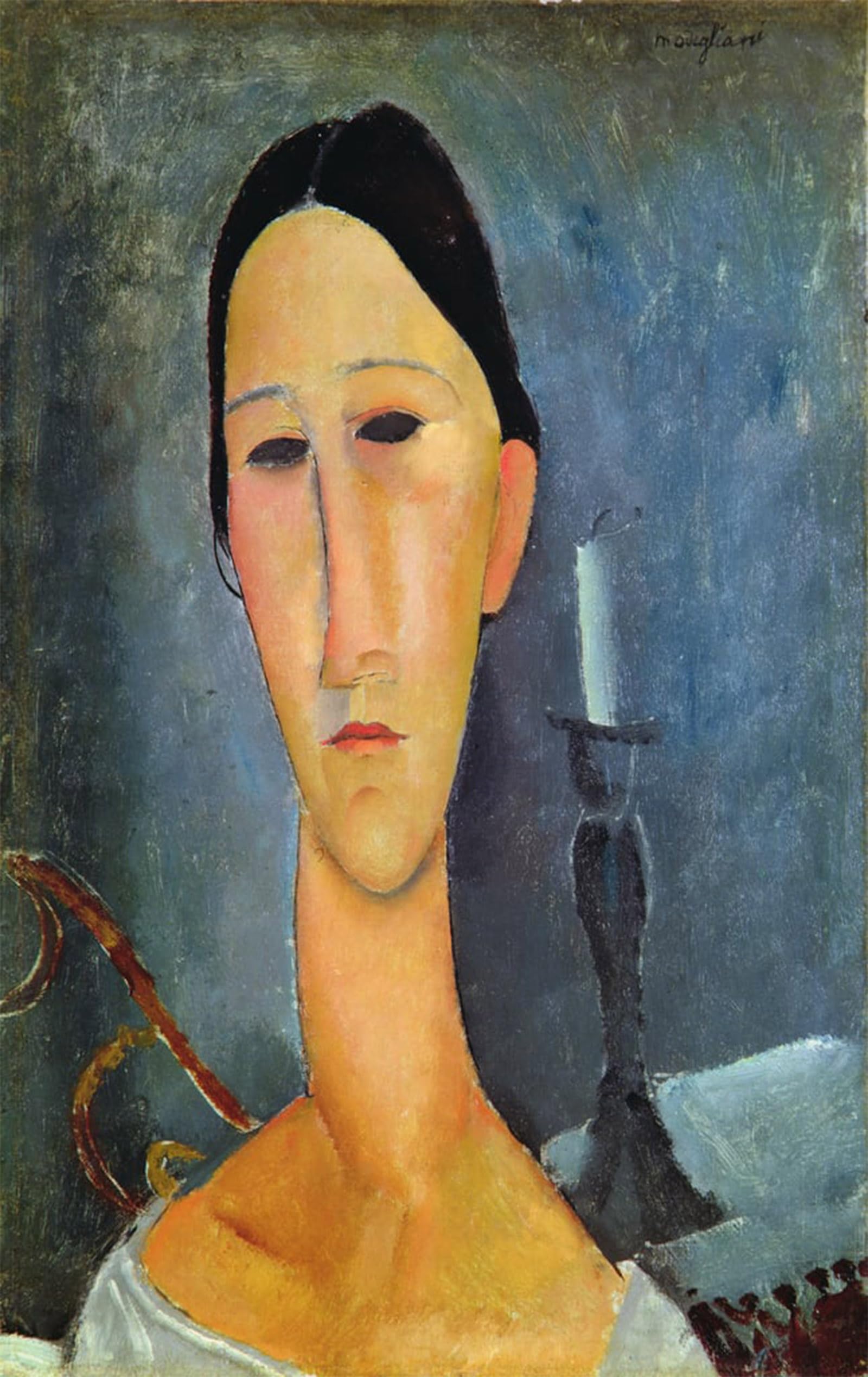Artxlxxbn No Frame Famous Prints Artwork Pictures Poster Painting Art Hanka Zborowska With A Candlestick By Amedeo Modigliani Artwork Landscape Pictures For Home Decor 60X90cm