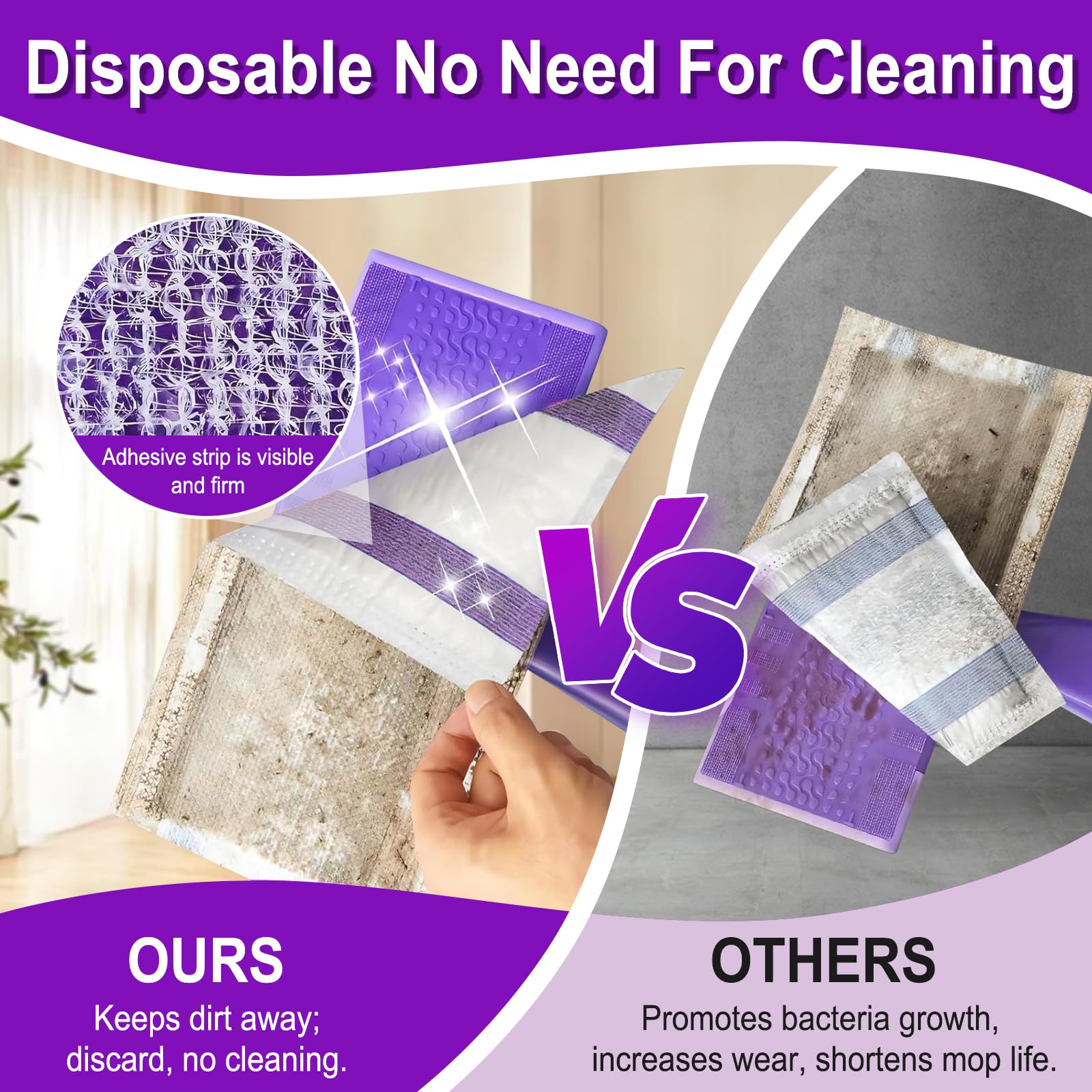 Recambio de almohadilla de fregona compatible con mopas Swiffer Wet Jet, desechables, multisuperficie, limpiador de suelos de madera dura, almohadillas de repuesto para fregona, grosor y absorbente