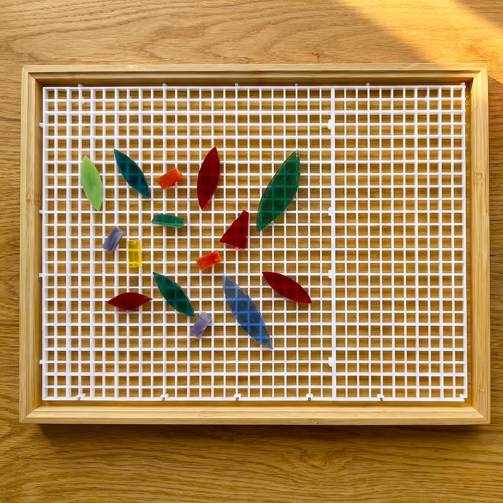 44 X 32 cm Buntglas Schneidematte,Doppellagige, abnehmbare Glasschneidematte mit Splitsauffang für Bastel, Fliesen und Glasschneidprojekt
