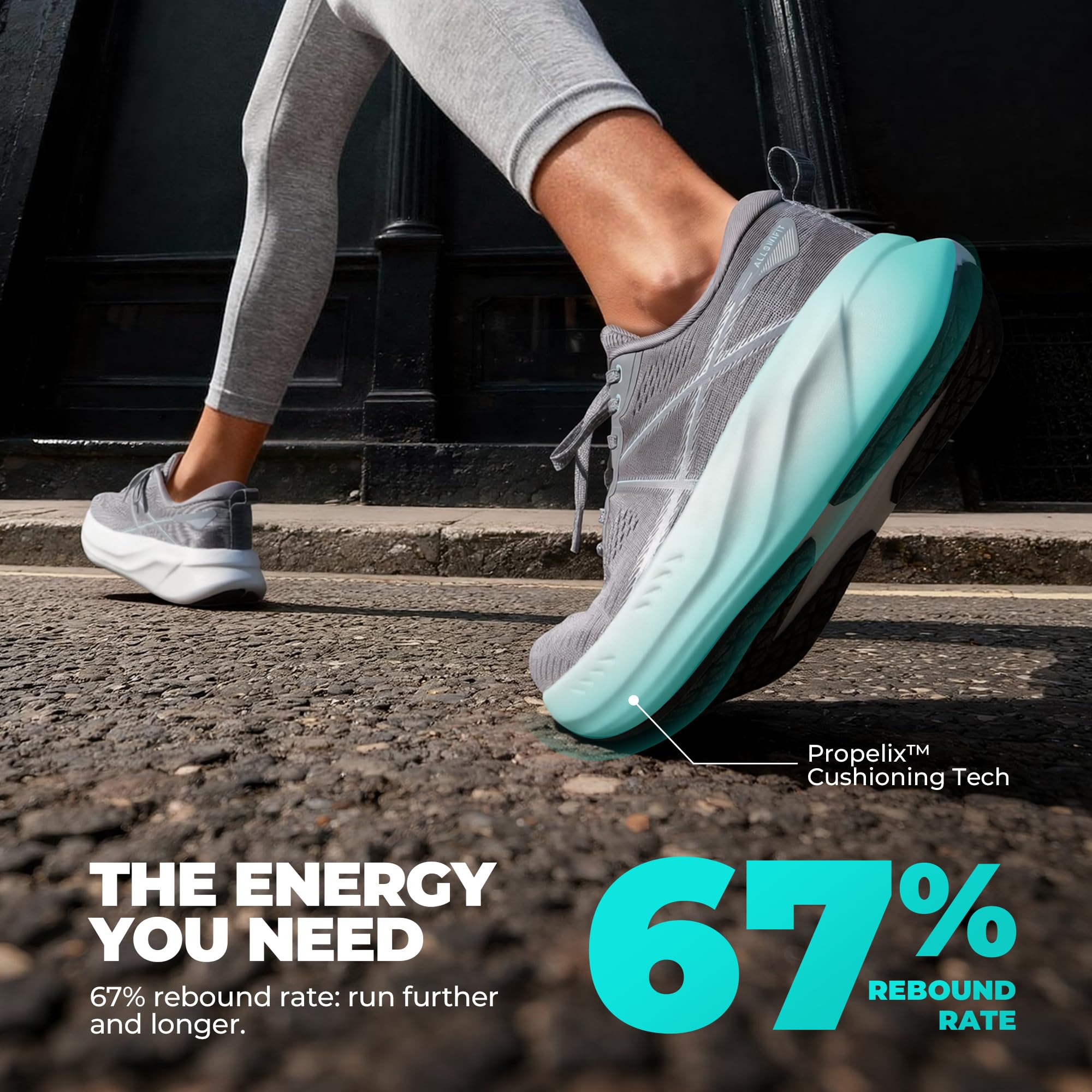 ALLSWIFIT Scarpe da corsa da donna con cuscino scarpe da tennis antiscivolo comode leggere palestra allenamento atletico supporto arco scarpe da ginnastica da passeggio