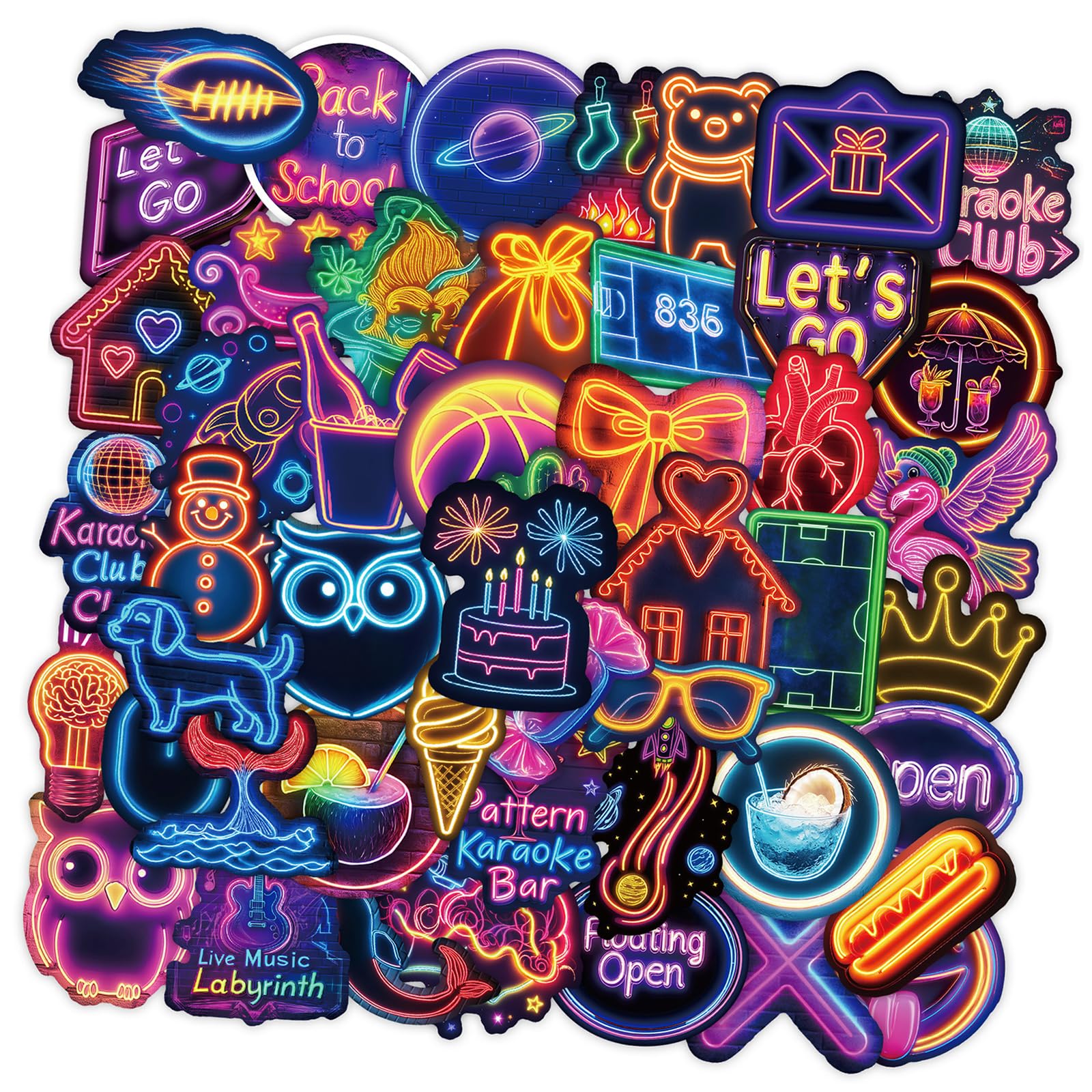 50 Sheets Graffiti Sticker Scrapbooking Luggage Funny for Phone Laptop Notebook Graffiti